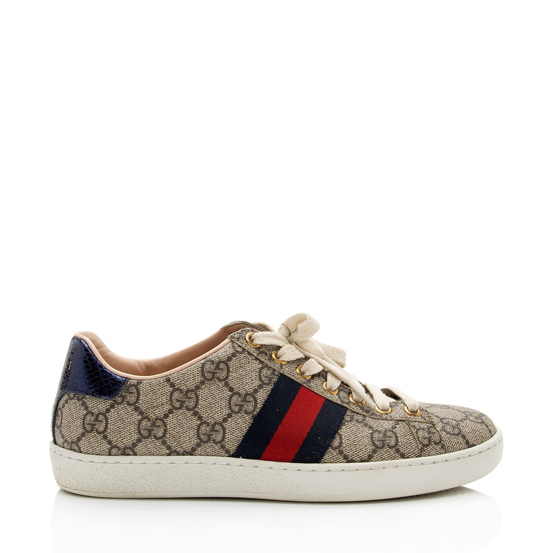 Gucci GG Supreme Web Ace Sneakers - Size 6 / 36 (SHF-ffuTAV)