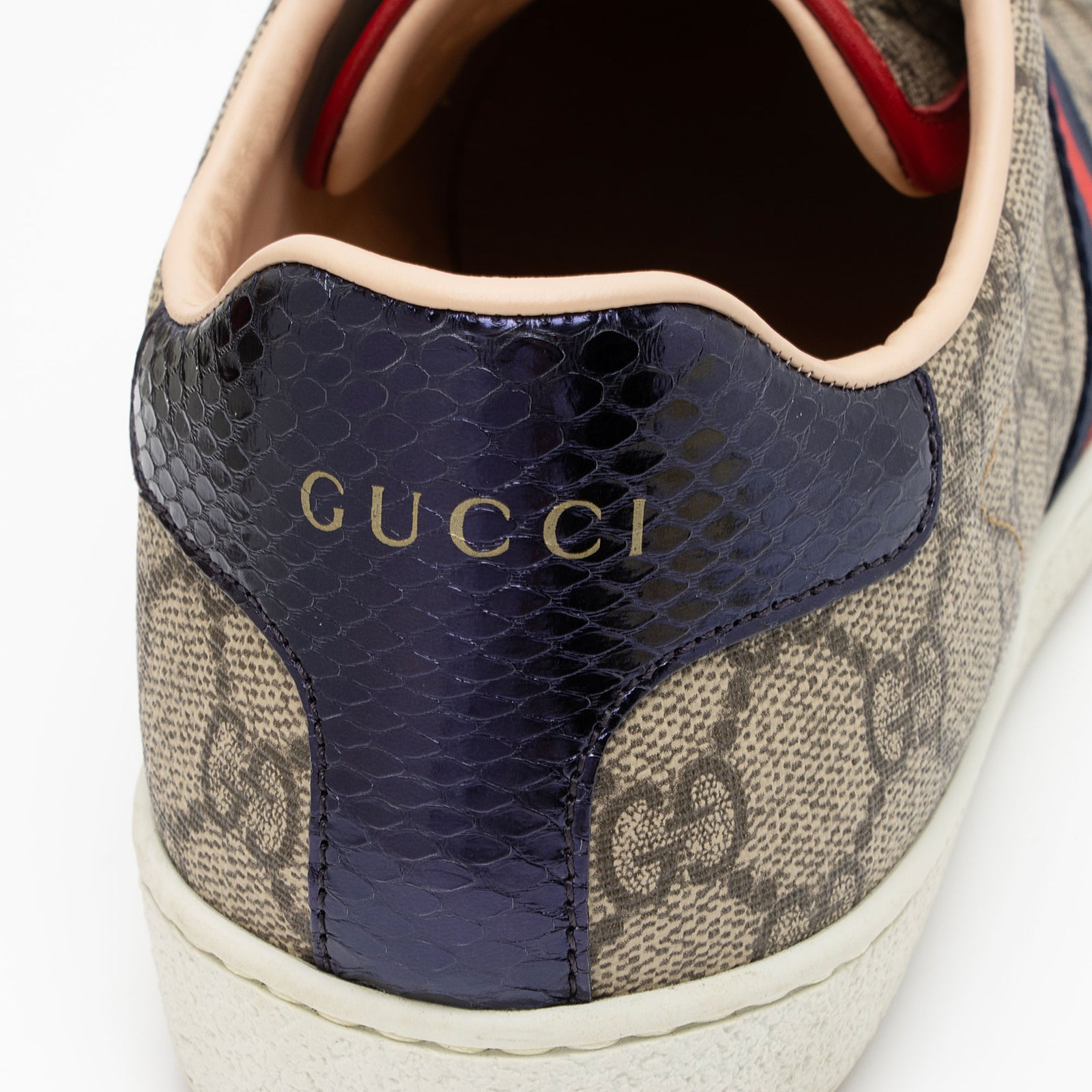 Gucci GG Supreme Web Ace Sneakers Size 8 38 SHF cQ9zfZ LuxeDH