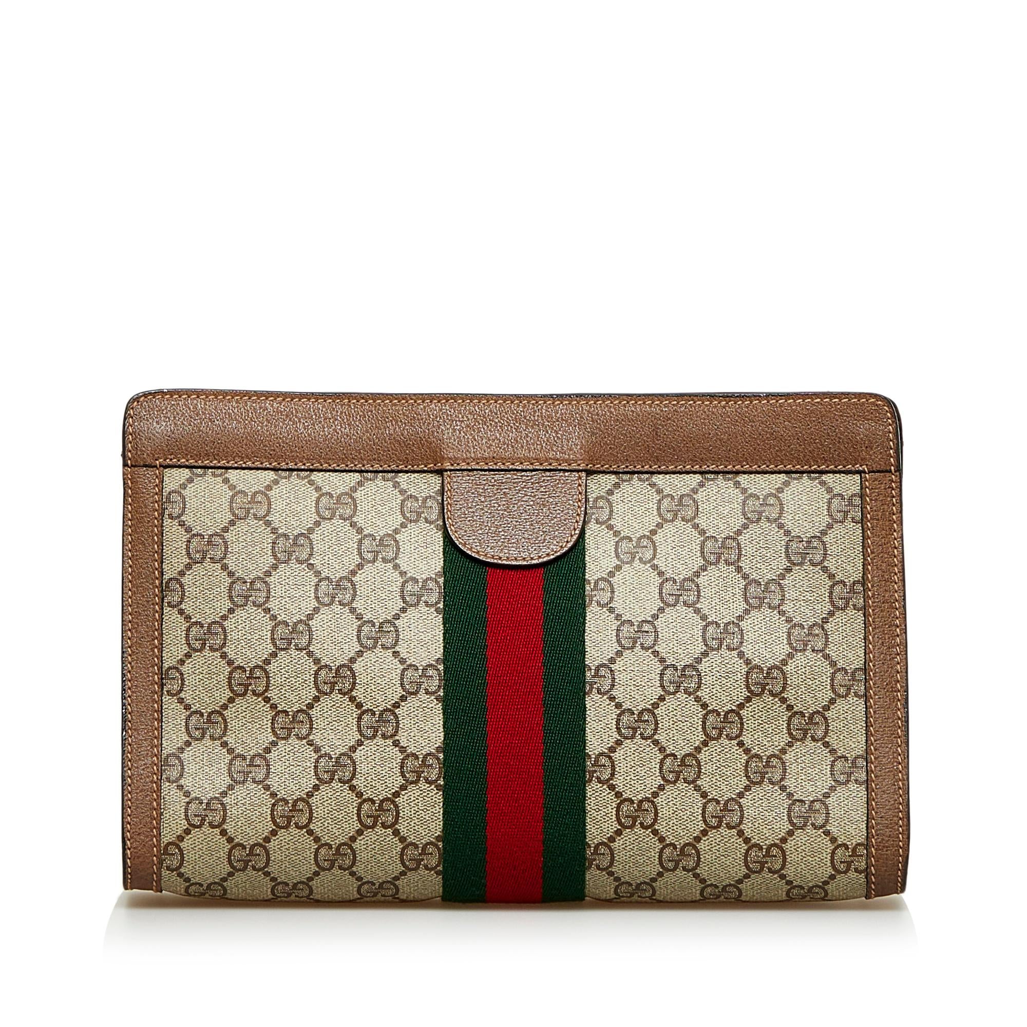 Gucci GG Supreme Web Clutch (SHG-F7DfRY)