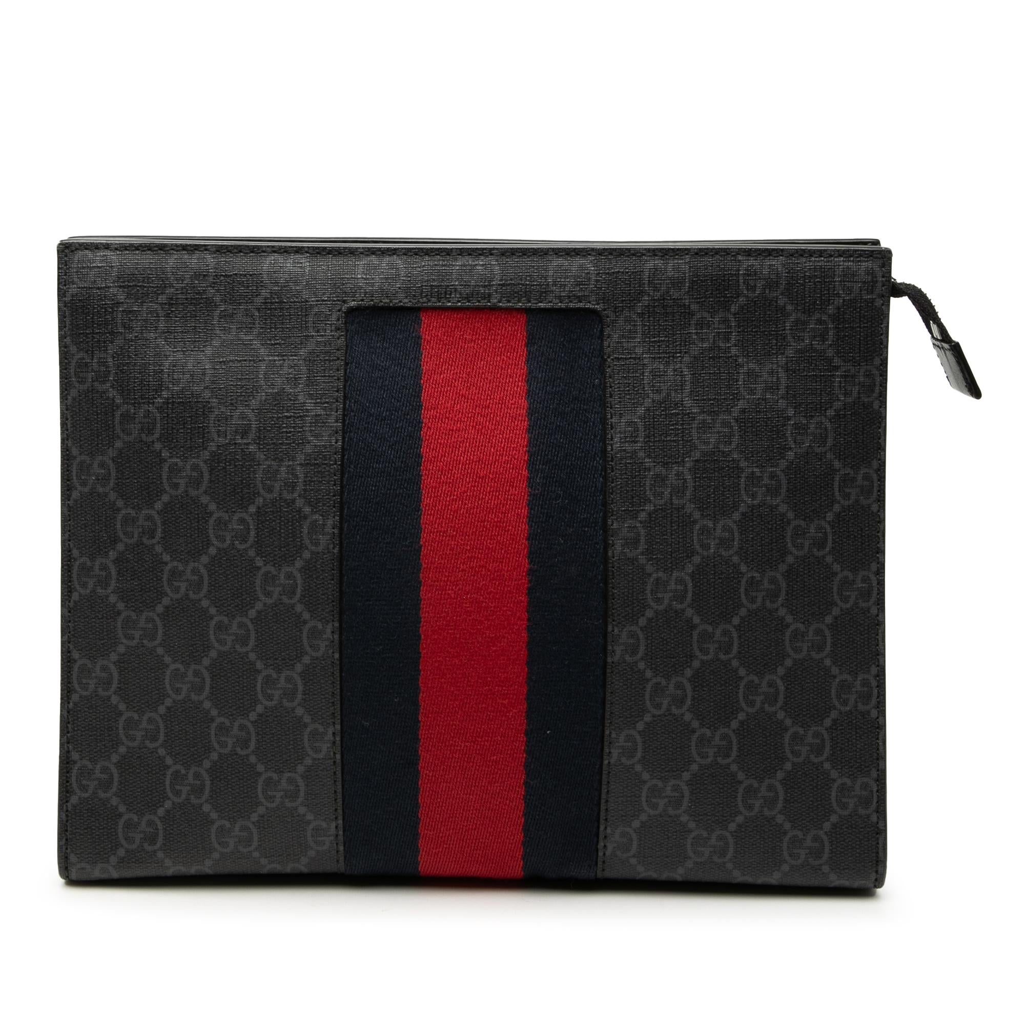 Gucci GG Supreme Web Clutch