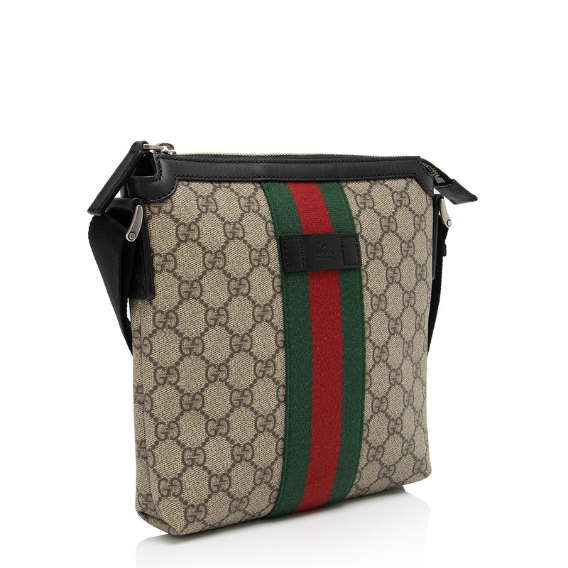 Gucci GG Supreme Web Flat Messenger Bag (SHF-MJH9wS) – LuxeDH