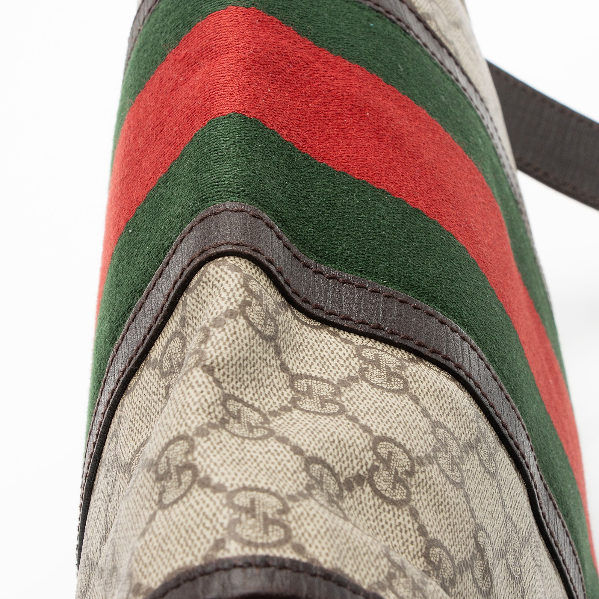Gucci GG Supreme Web Medium Flap Messenger