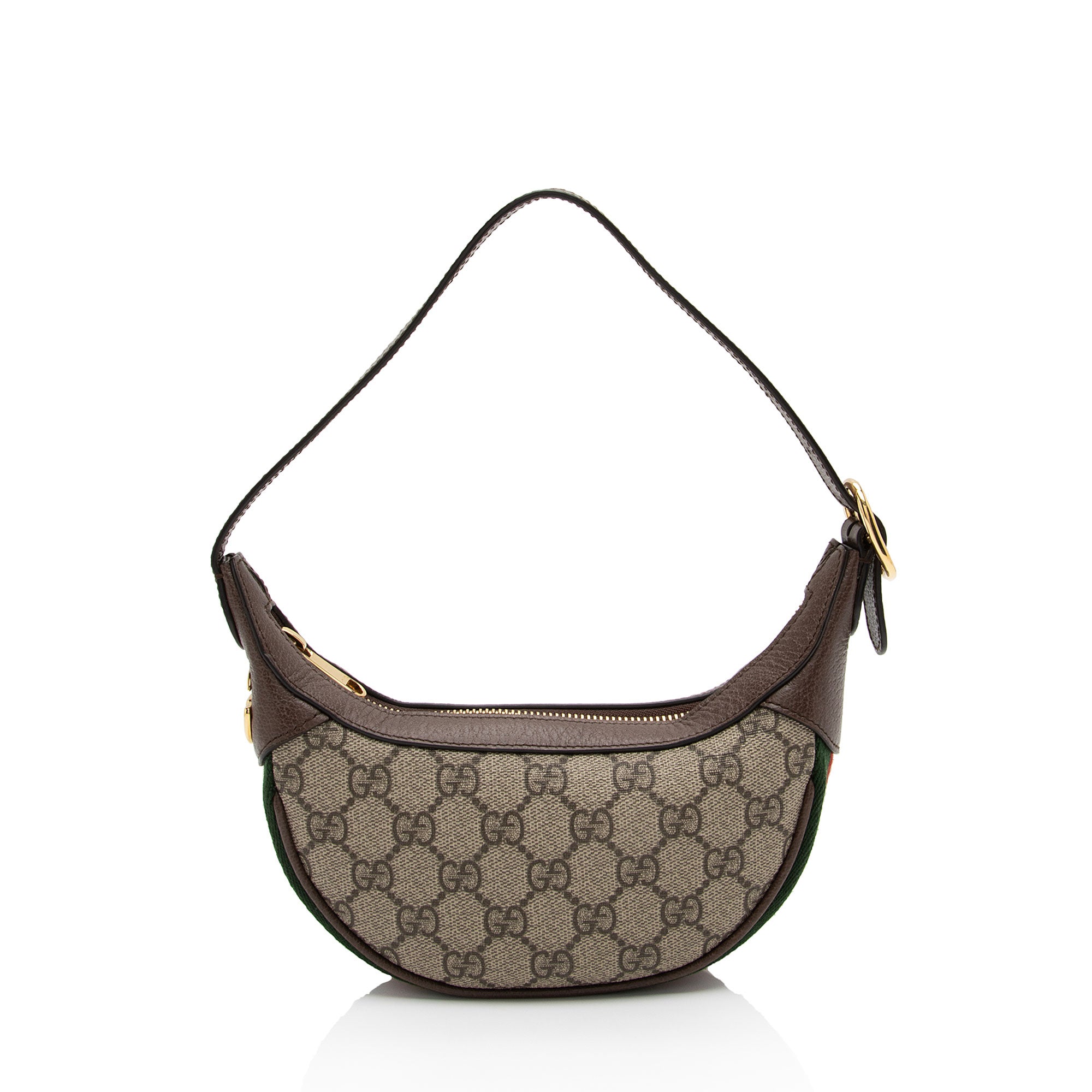 Gucci GG Supreme Web Ophidia Half Moon Mini Hobo (SHF-F30bq3)