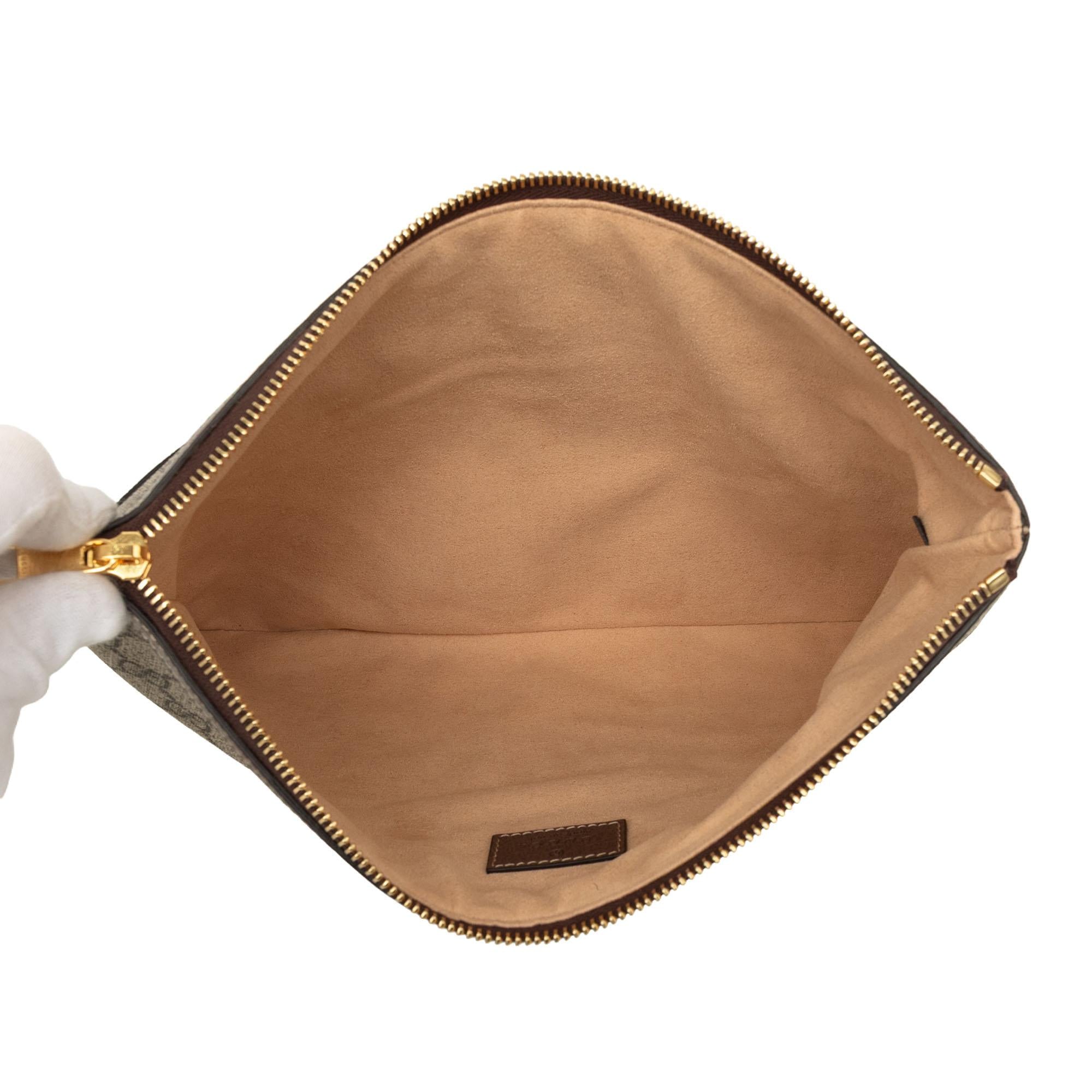 Gucci GG Supreme Web Ophidia Clutch