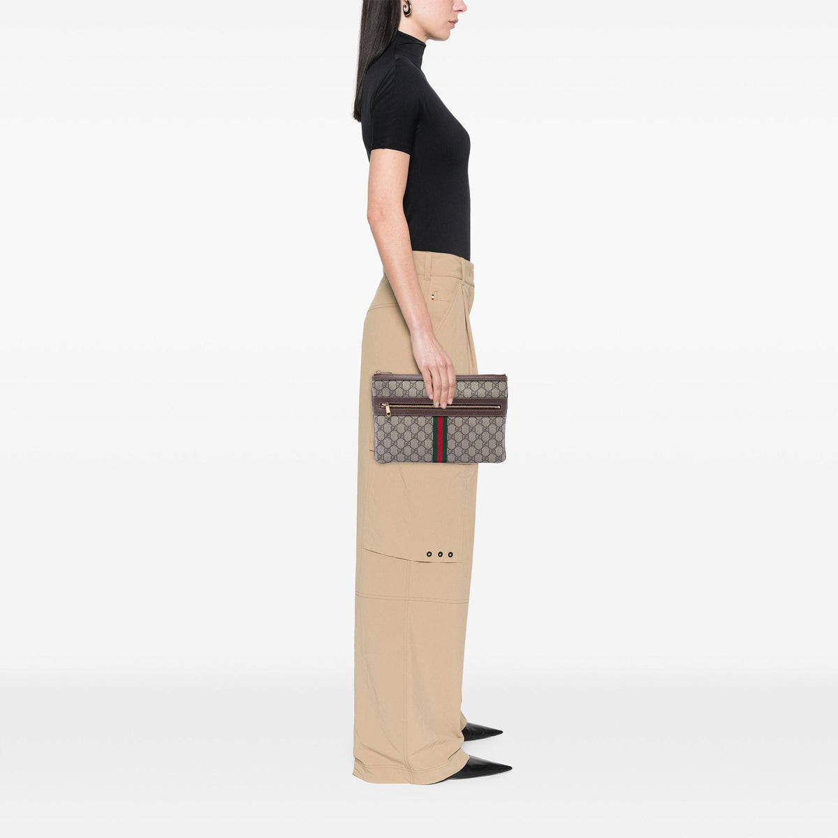 Gucci GG Supreme Web Ophidia Clutch
