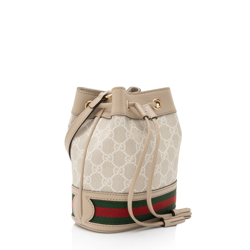 Gucci GG Supreme Ophidia Mini Bucket Bag (SHF-xcLtsQ)