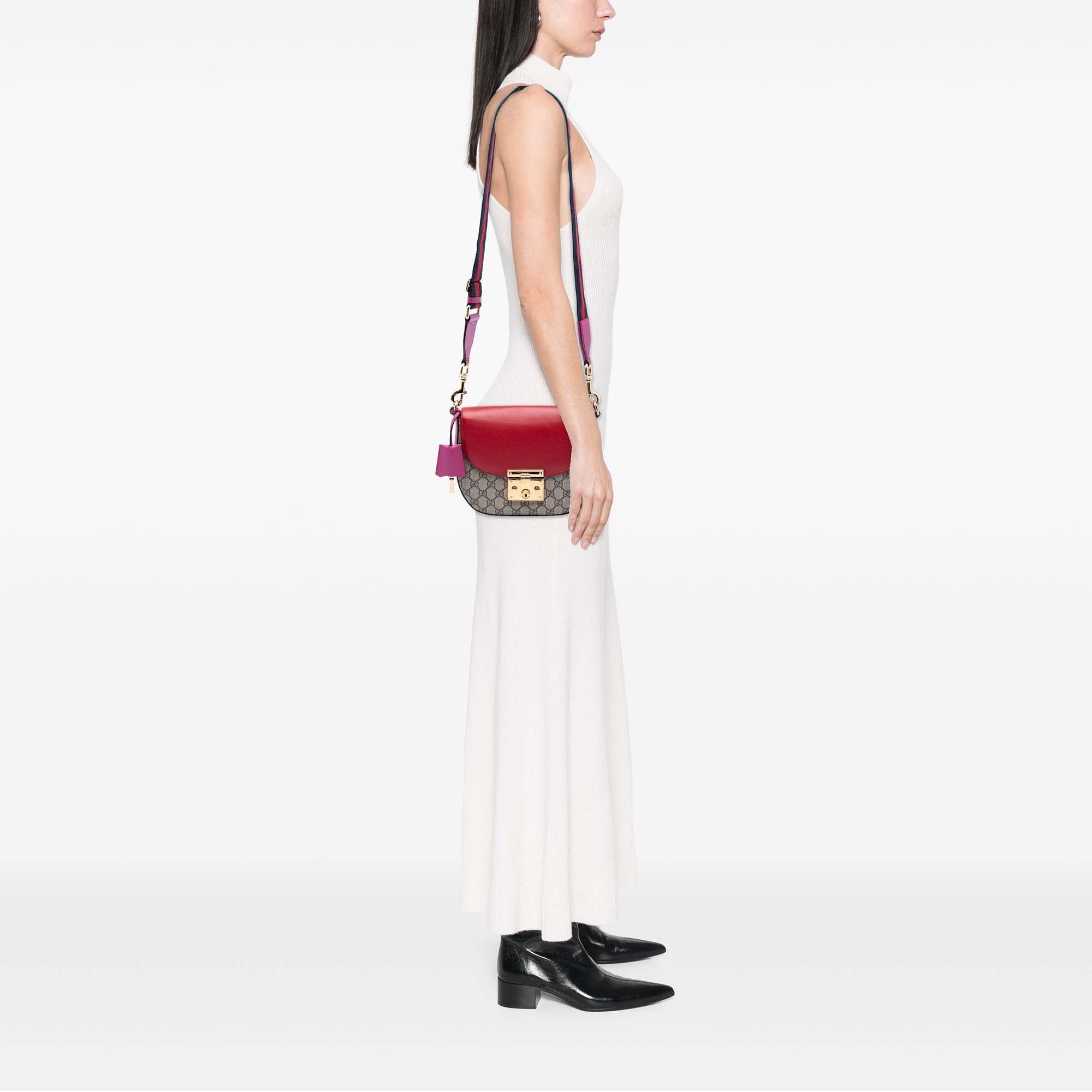 Gucci GG Supreme Web Padlock Crossbody