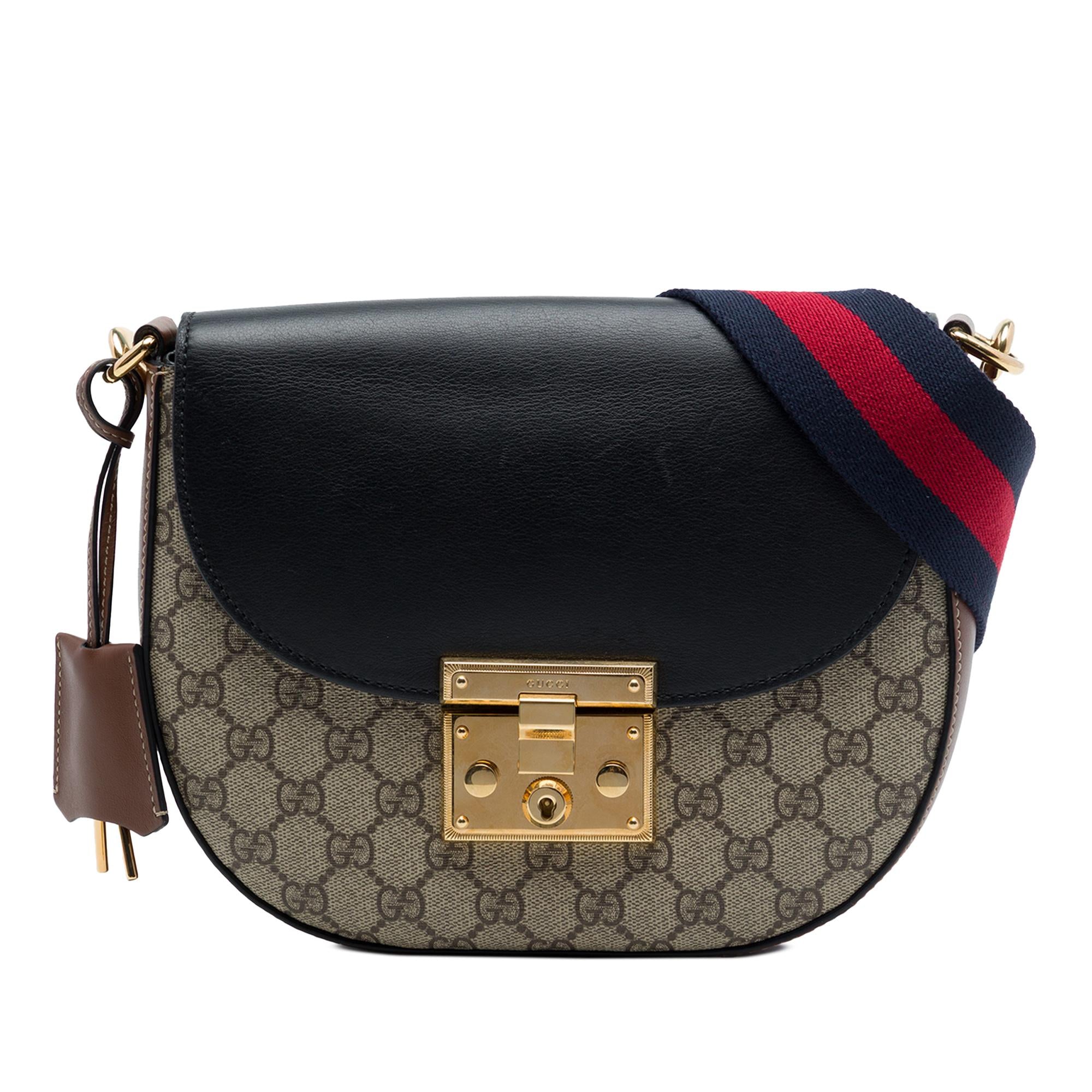 Gucci GG Supreme Web Padlock Crossbody