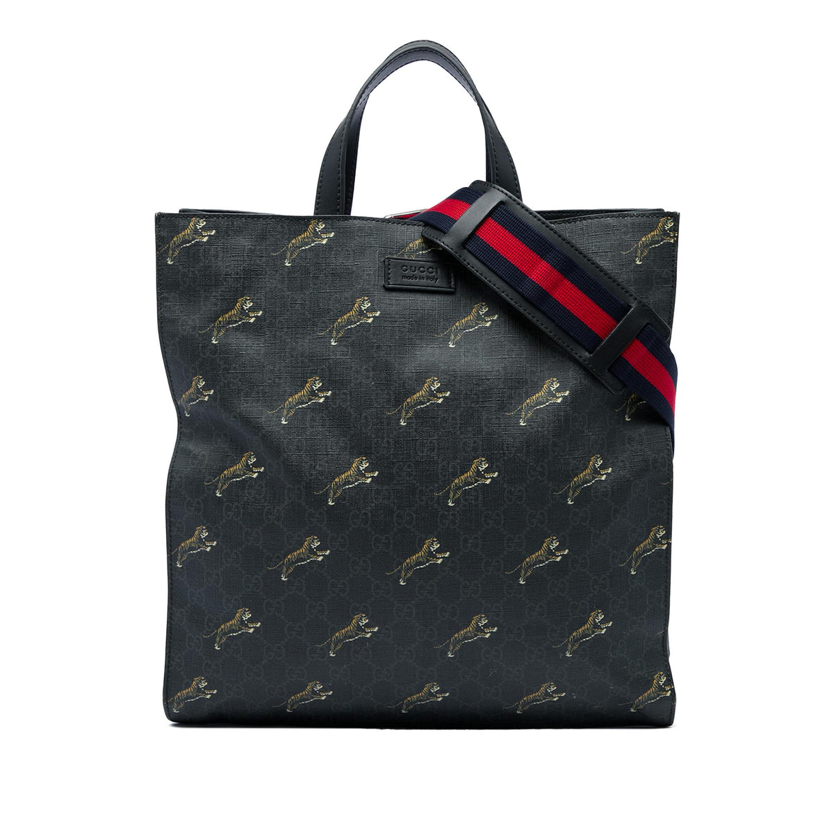 Gucci GG Supreme Web Tiger Convertible Soft Tote