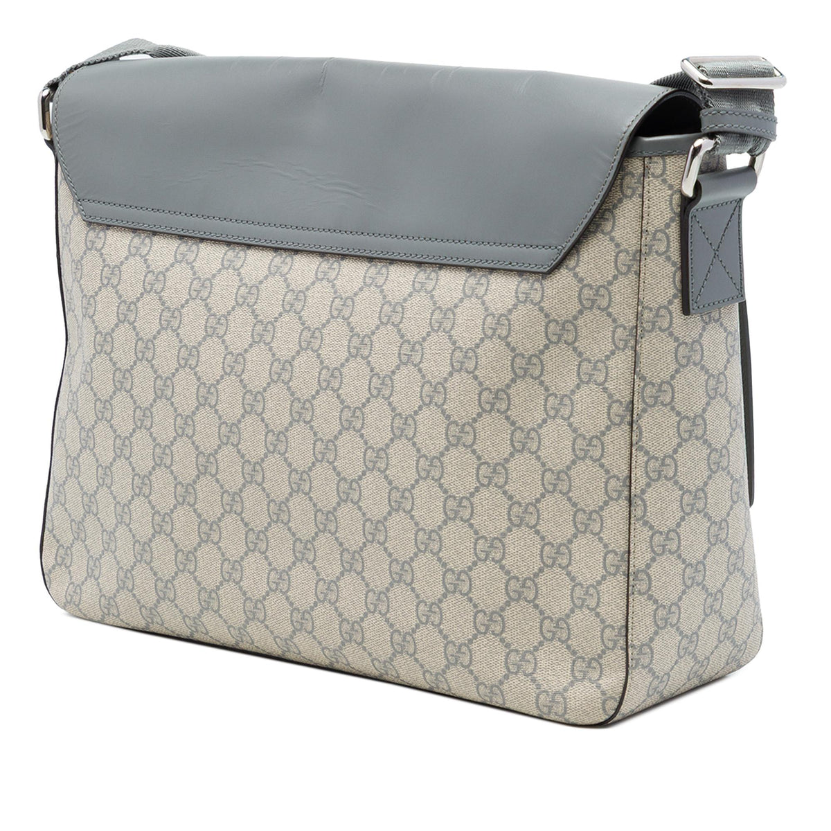 Gucci GG Supreme and Calfskin Flap Crossbody