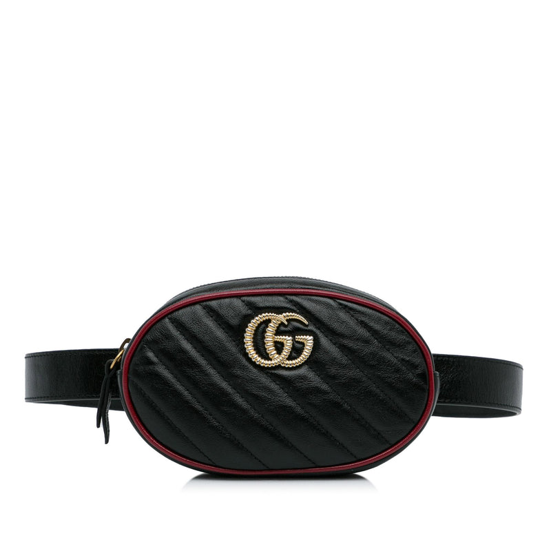 Gucci GG Torchon Marmont Matelasse Belt Bag (SHG-eW1Rqd)