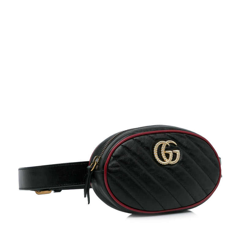 Gucci GG Torchon Marmont Matelasse Belt Bag (SHG-eW1Rqd)