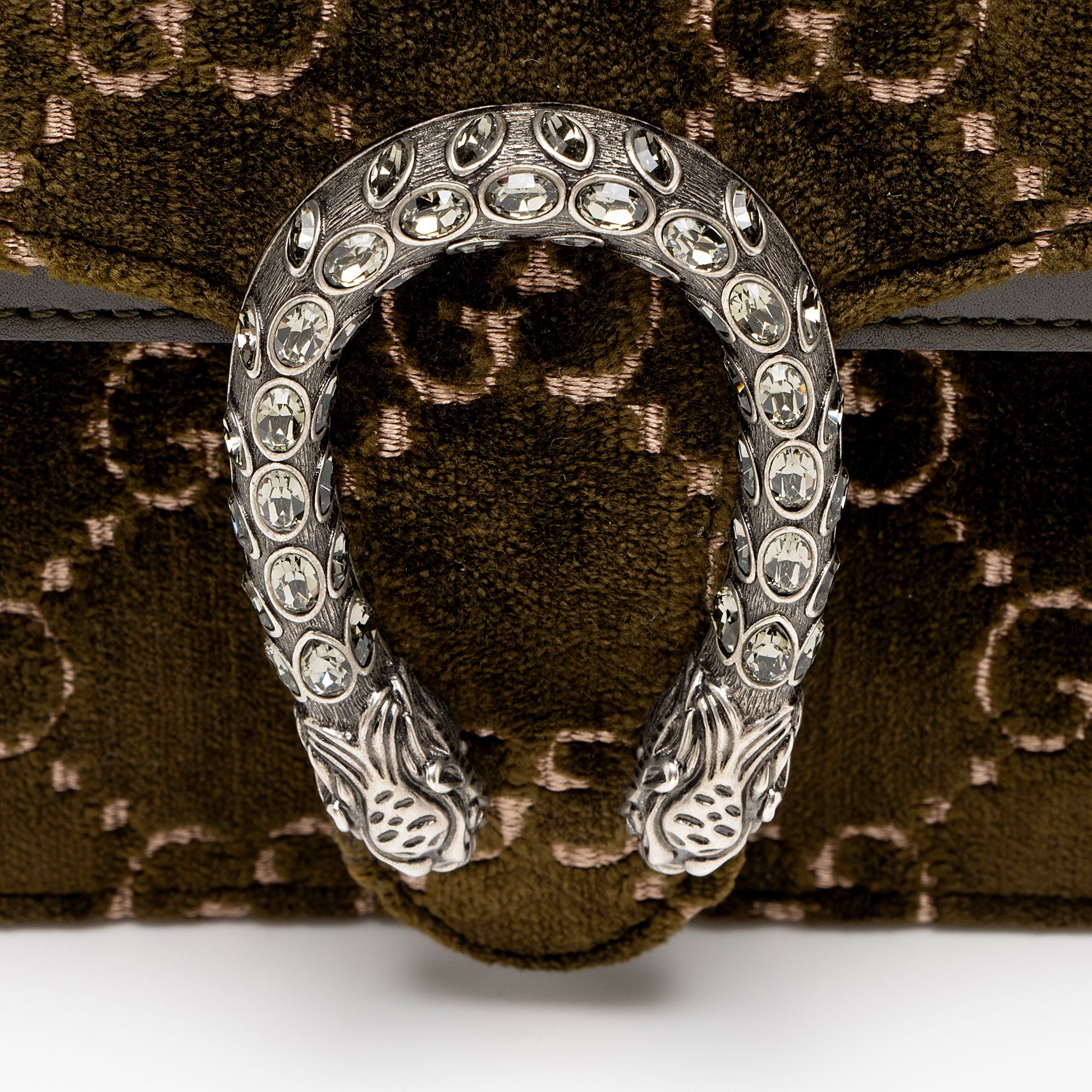 Gucci GG Velvet Crystal Dionysus Medium E/W Shoulder Bag