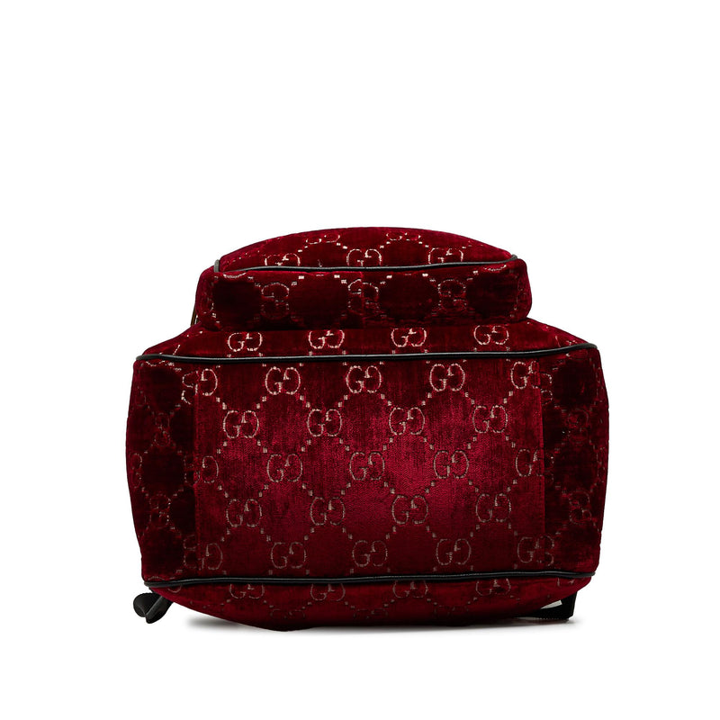 Gucci GG Velvet Double Buckle Backpack (SHG-l75XOb)
