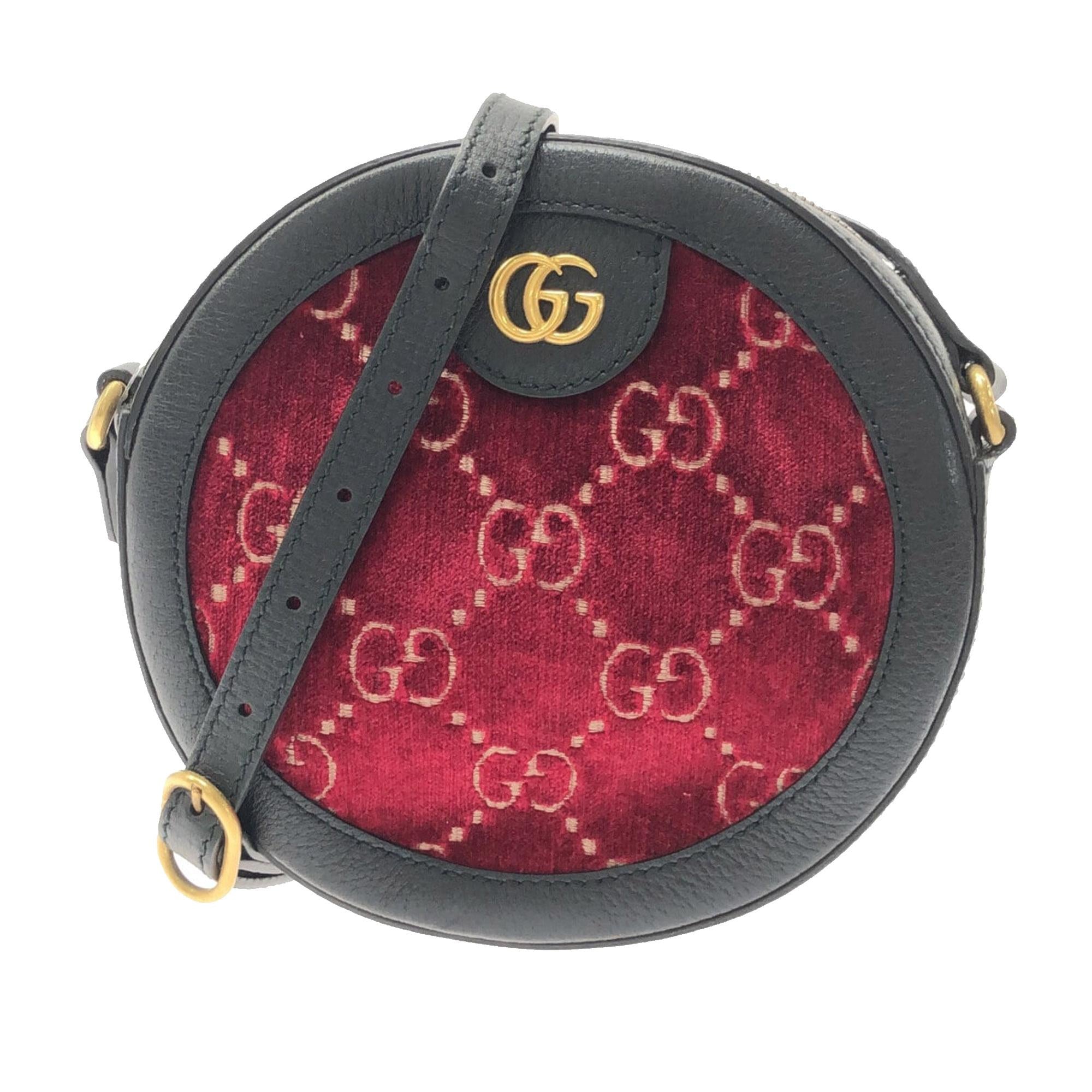 Gucci GG Velvet Ophidia Round Crossbody Bag (SHG-lQpKpo)