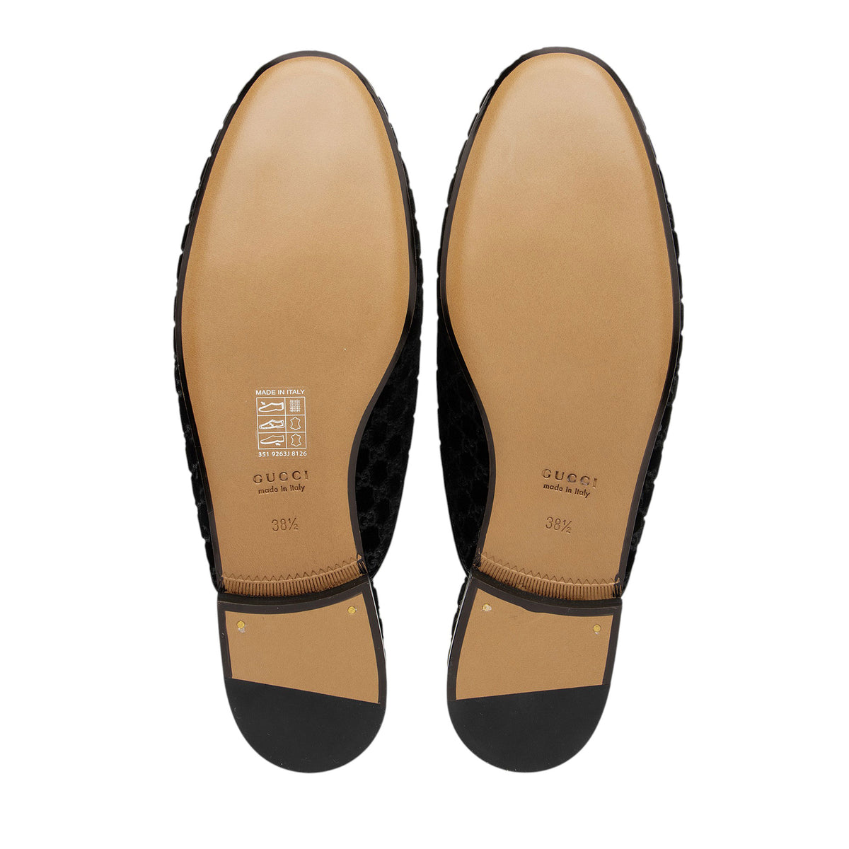 Gucci GG Velvet Princetown Mules - Size 8.5 / 38.5