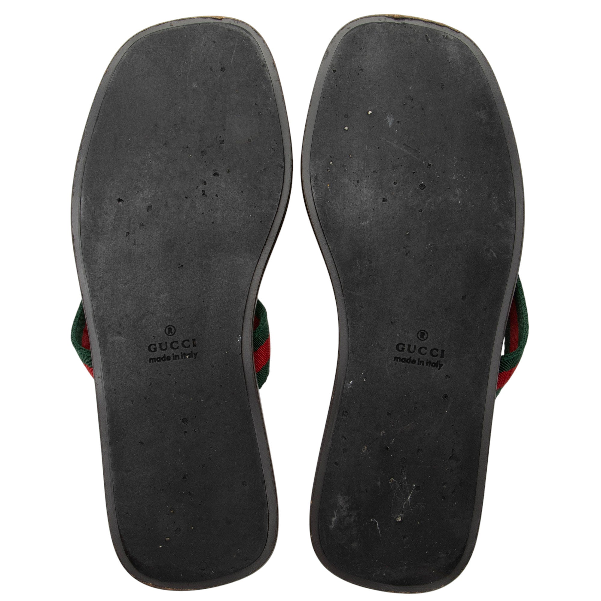 Gucci GG Web Kika Thong Sandals - Size 6 / 36