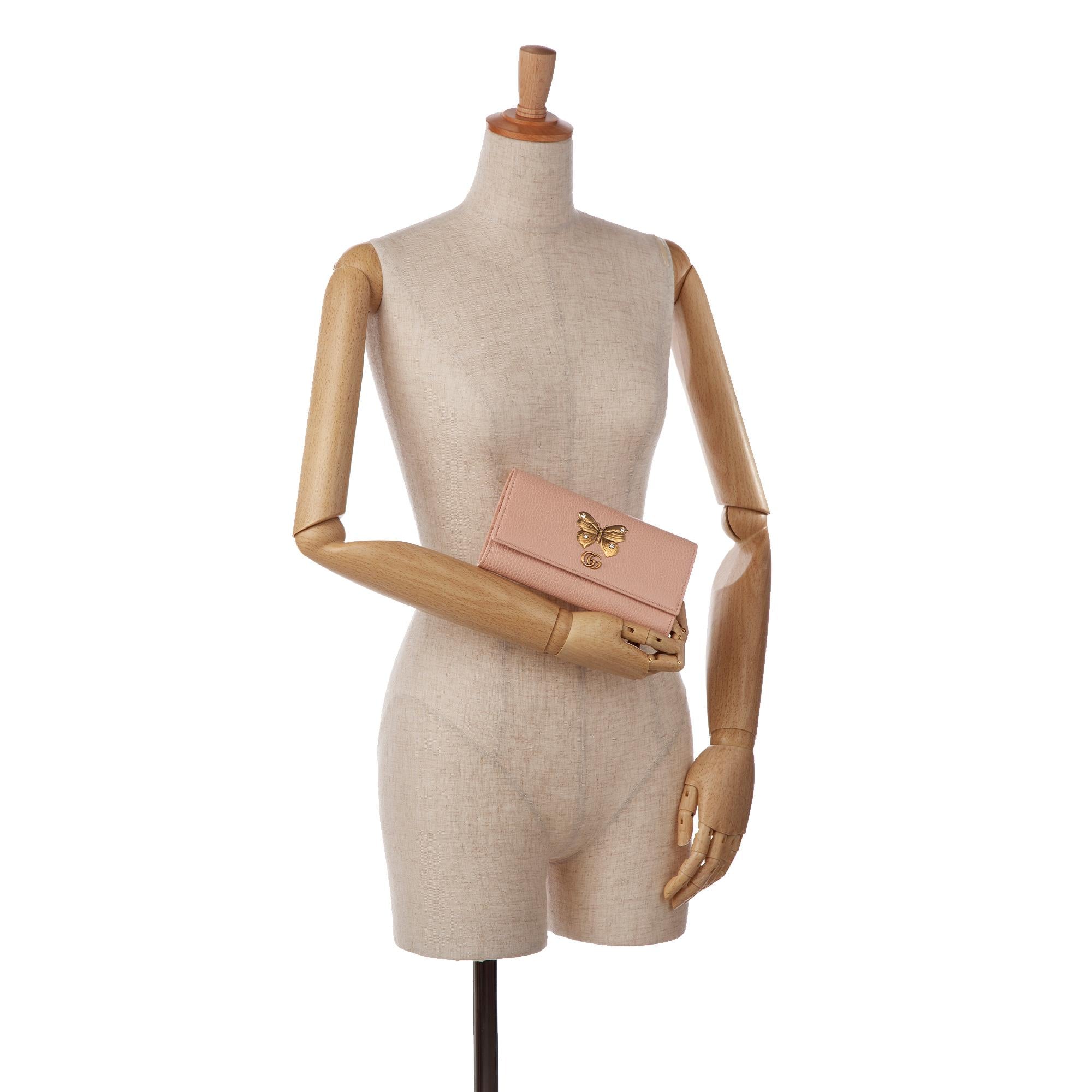 Gucci Garden GG Marmont Butterfly Wallet (SHG-6LW44x)