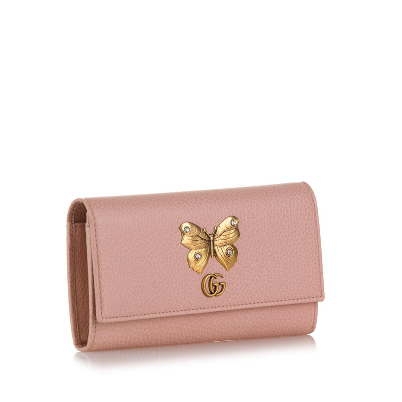 Gucci Garden GG Marmont Butterfly Wallet (SHG-6LW44x)