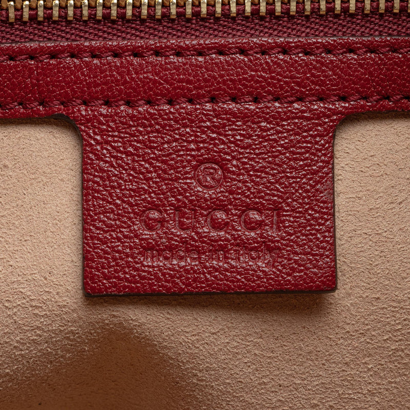 Gucci Glazed Calfskin Horsebit 1955 Morsetto Drawstring Shoulder Bag (SHF-IUzaIn)