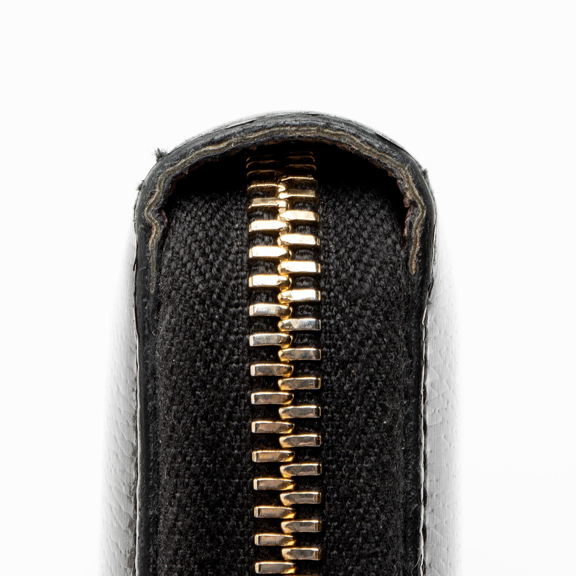 Gucci Glazed Leather Zip Around Wallet