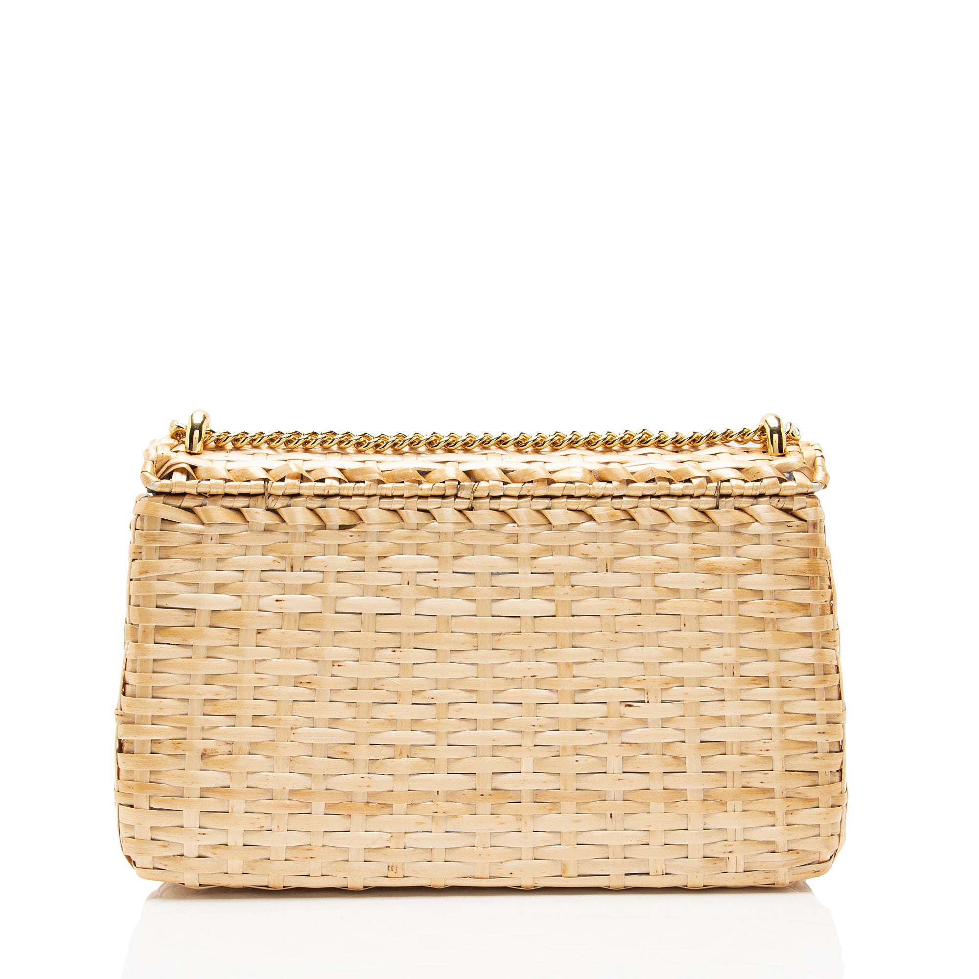 Gucci Glazed Wicker Cestino Linea Small Shoulder Bag