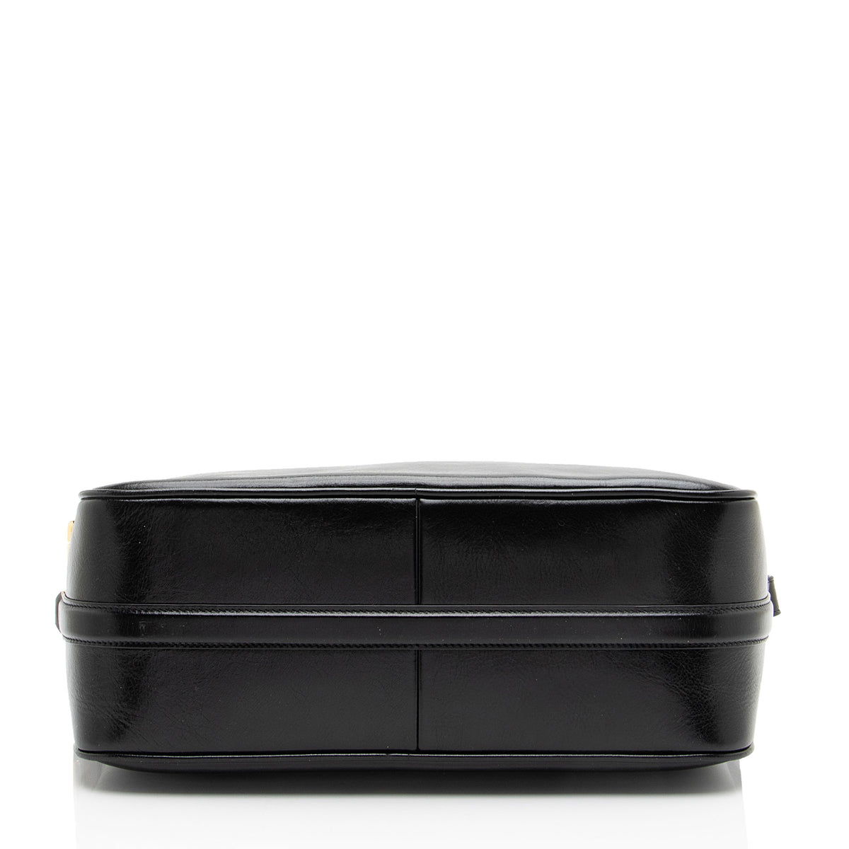 Gucci Glossy Leather Half Horsebit Medium Shoulder Bag