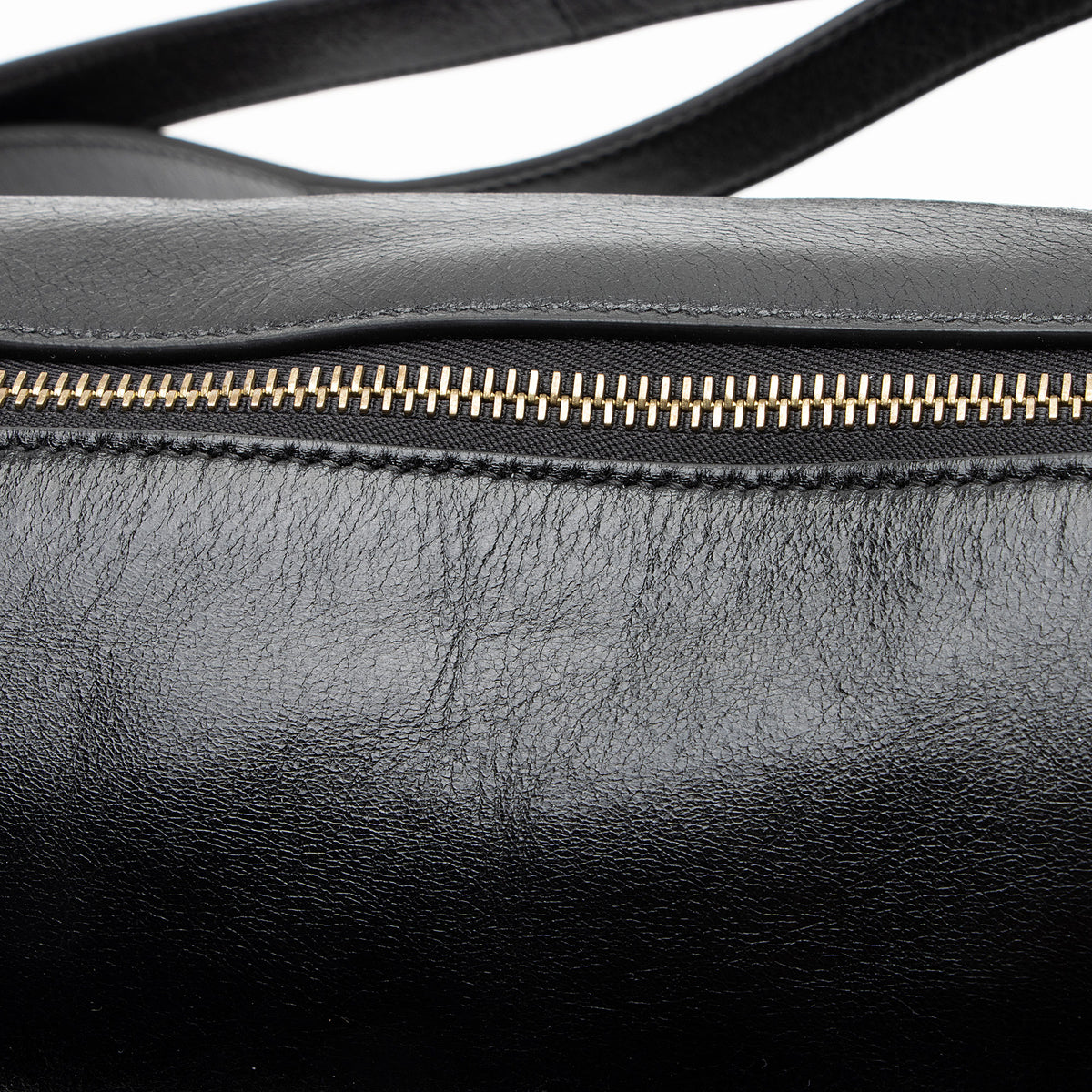 Gucci Glossy Leather Half Horsebit Medium Shoulder Bag