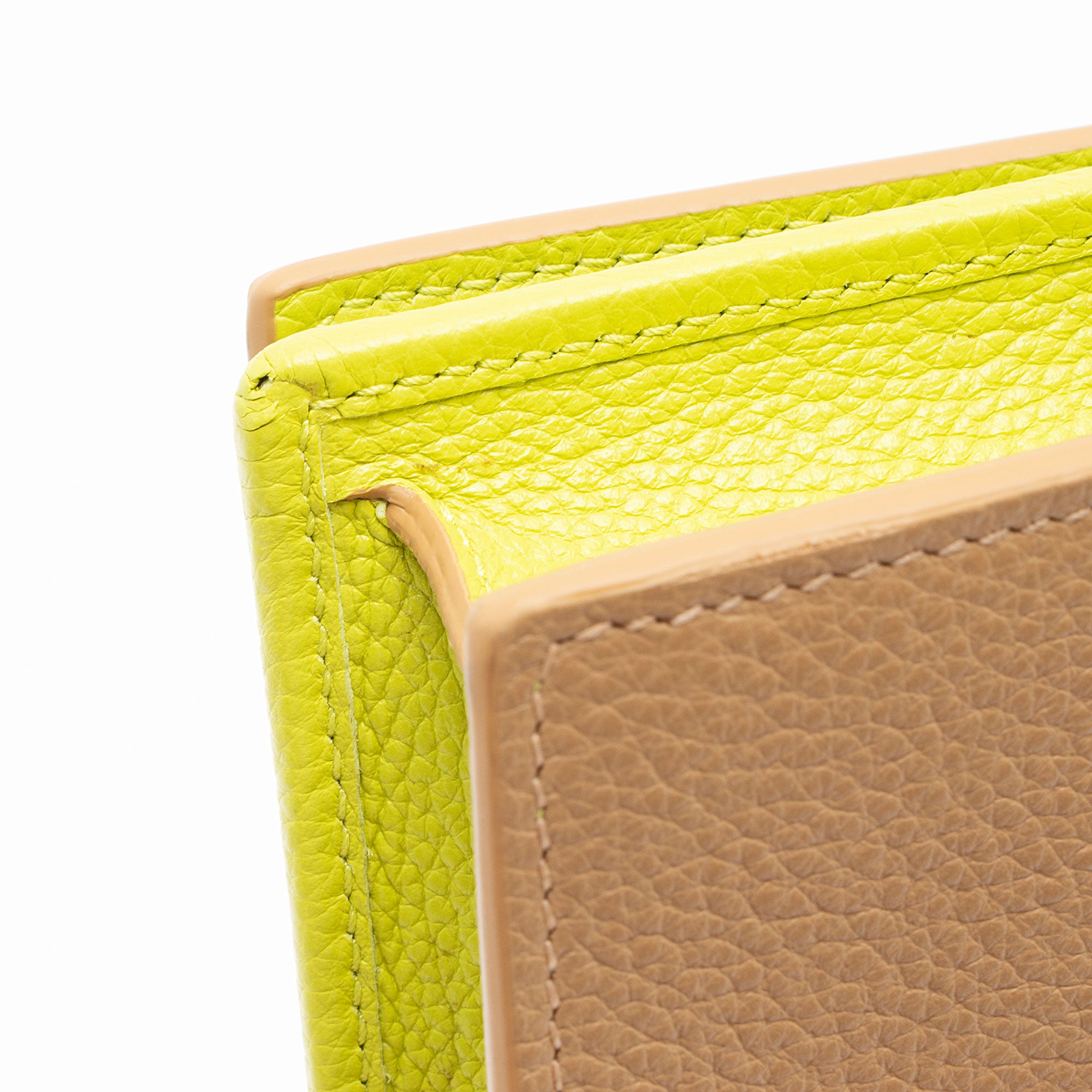 Gucci Grained Calfskin Bicolor GG Marmont Mini Wallet on Chain