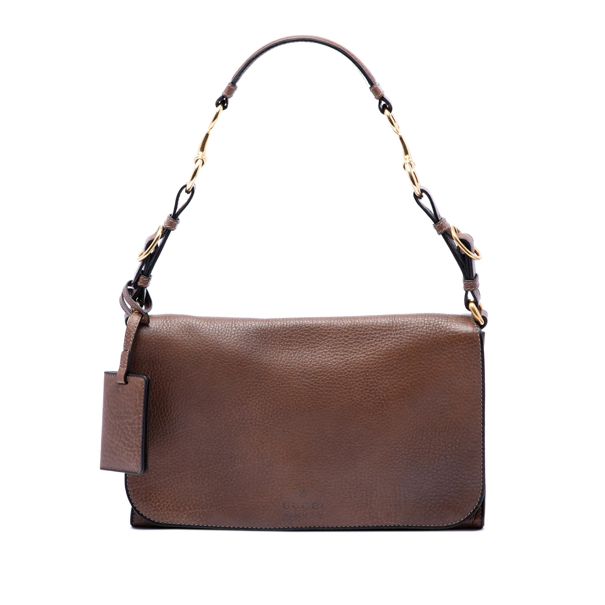 Gucci Grained Calfskin Harness Shoulder Bag