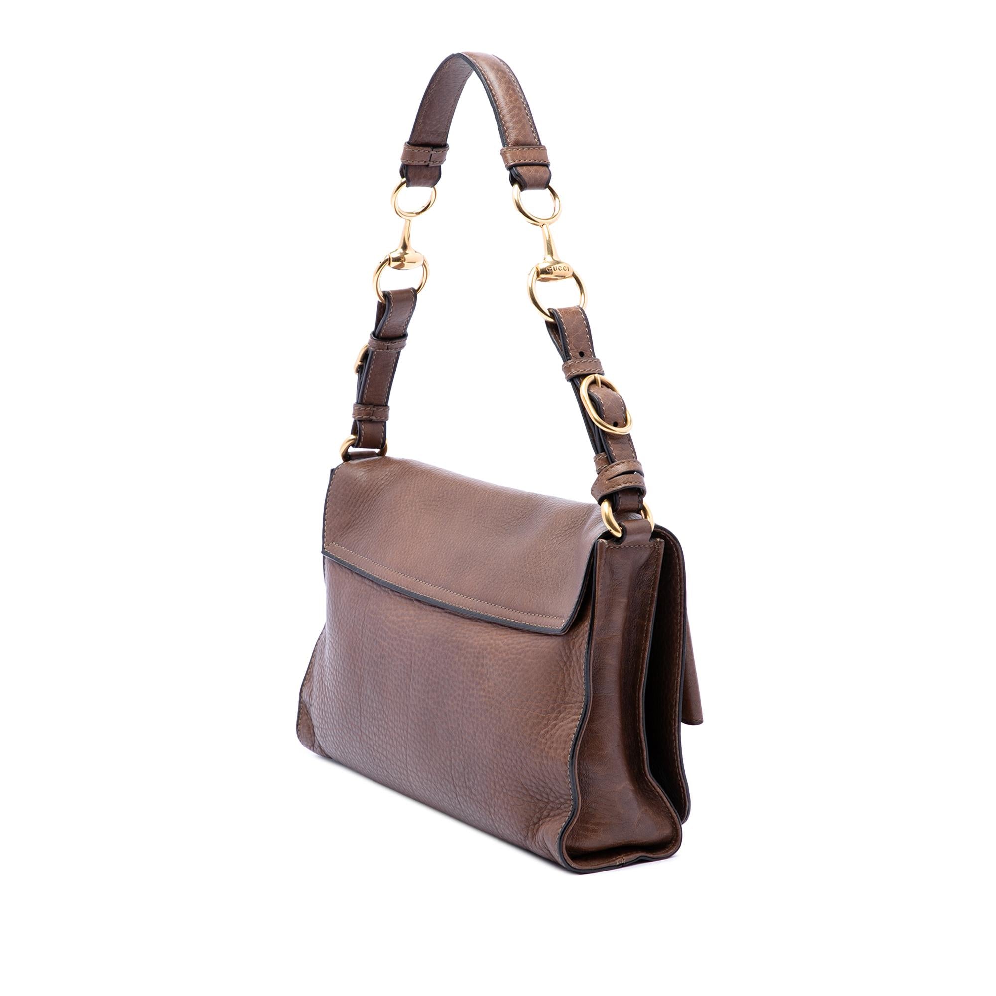 Gucci Grained Calfskin Harness Shoulder Bag