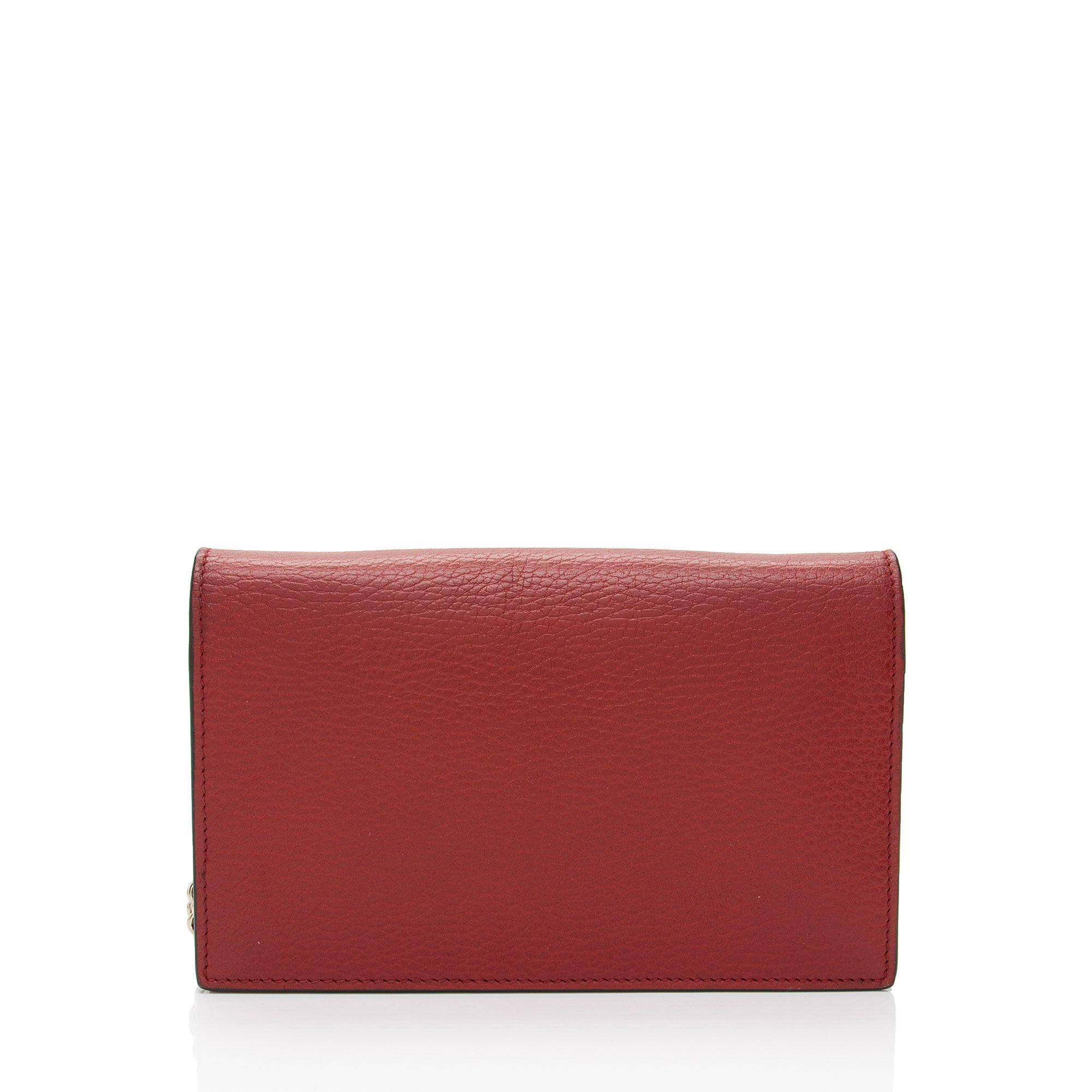 Gucci Grained Calfskin Interlocking G Chain Wallet