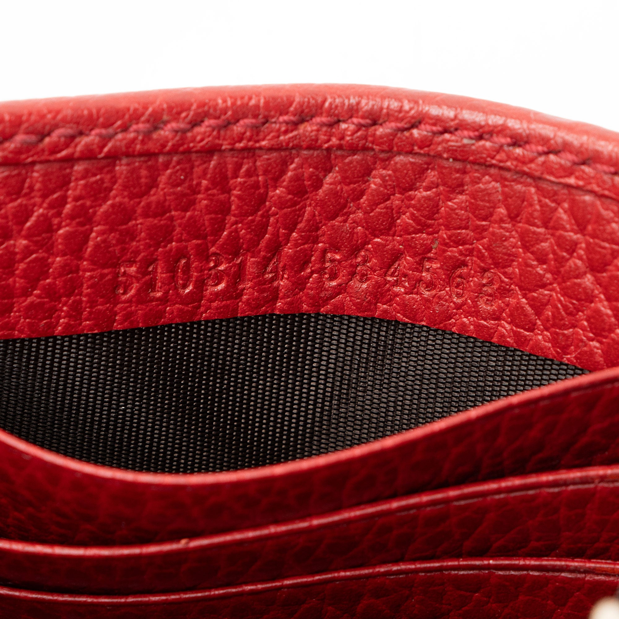 Gucci Grained Calfskin Interlocking G Chain Wallet