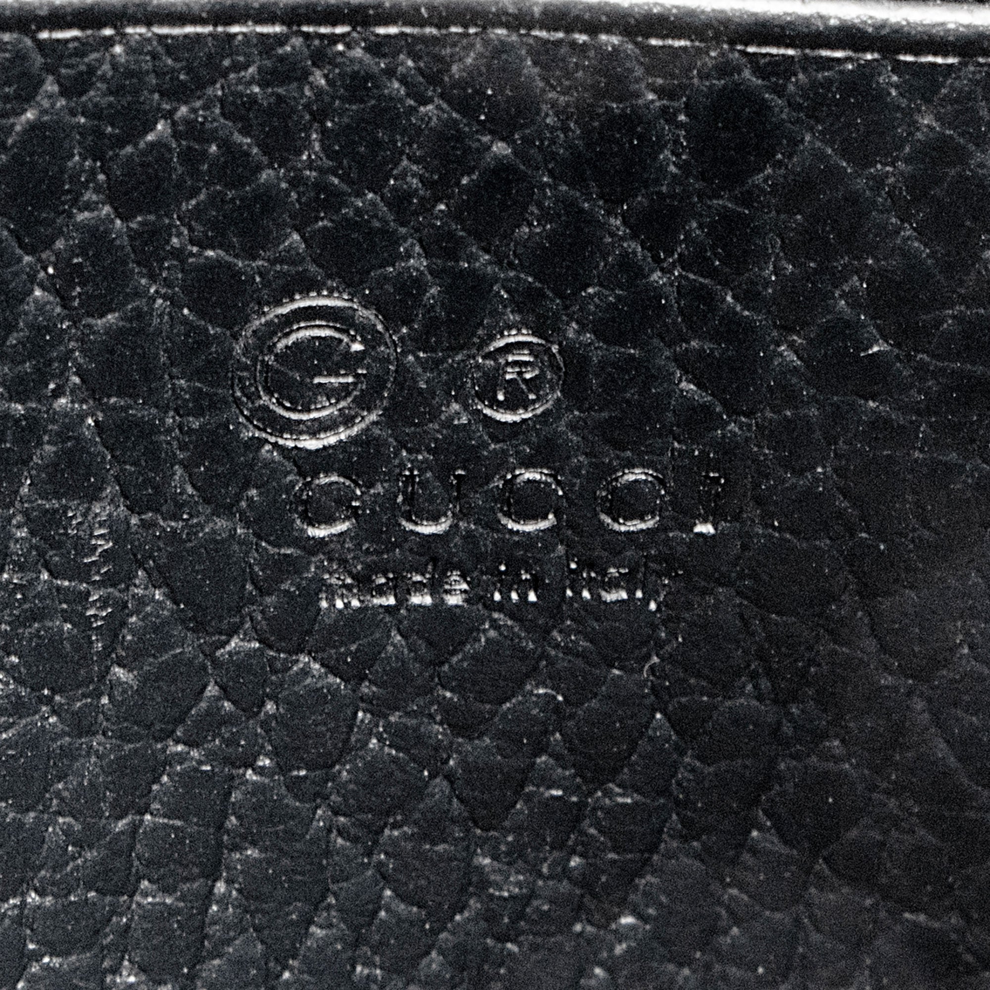 Gucci Grained Calfskin Interlocking G Chain Wallet