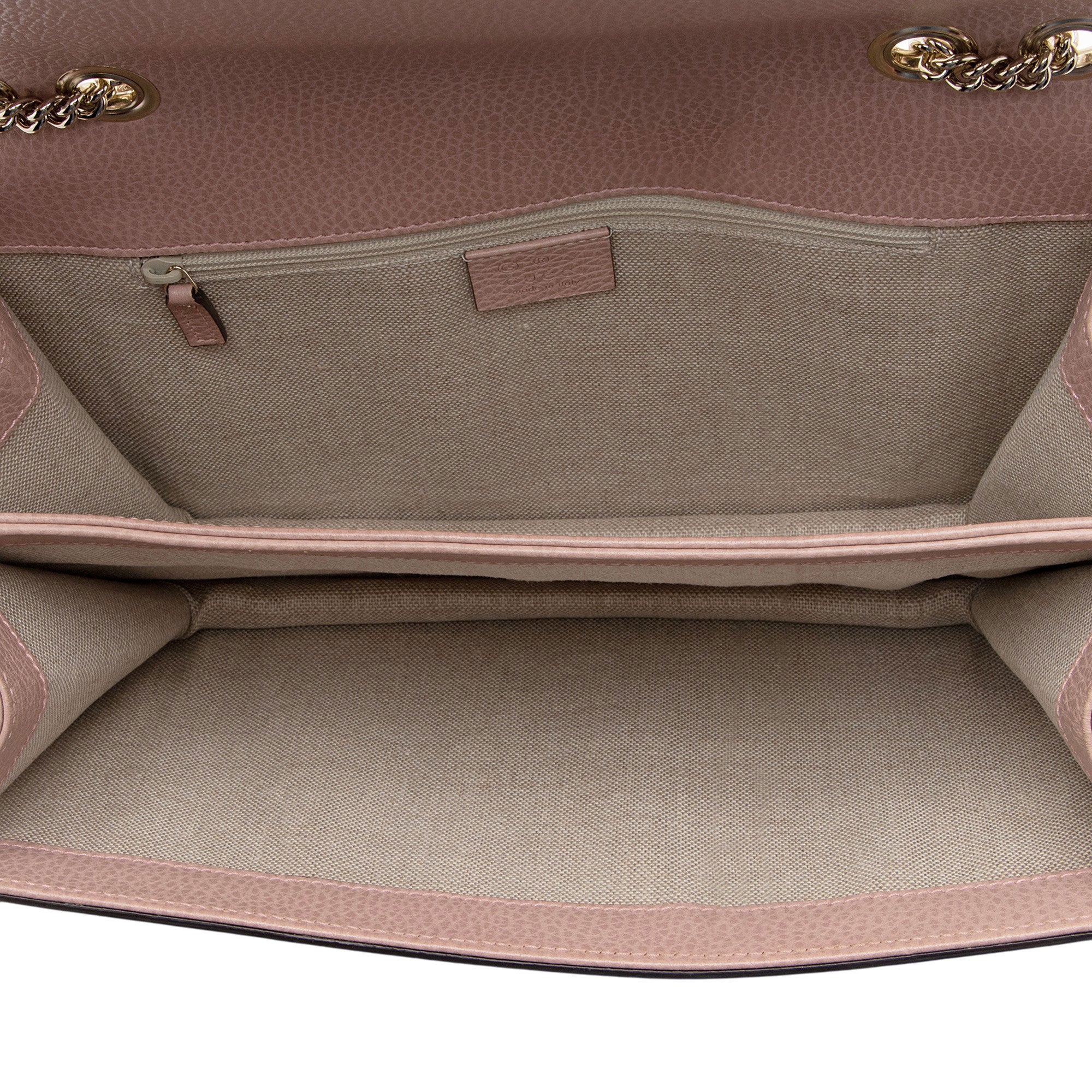Gucci Grained Calfskin Interlocking G Medium Shoulder Bag