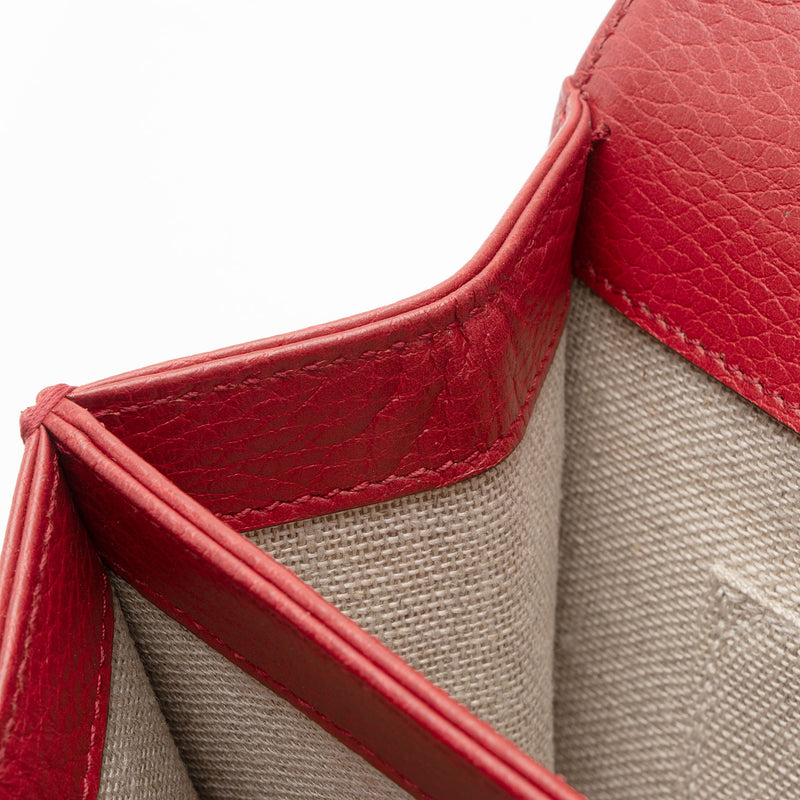 Gucci Leather Interlocking G Small Shoulder Bag (SHF-8gS5ns)