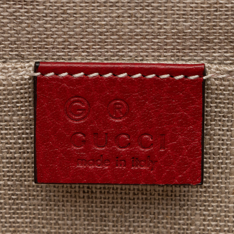 Gucci Leather Interlocking G Small Shoulder Bag (SHF-8gS5ns)