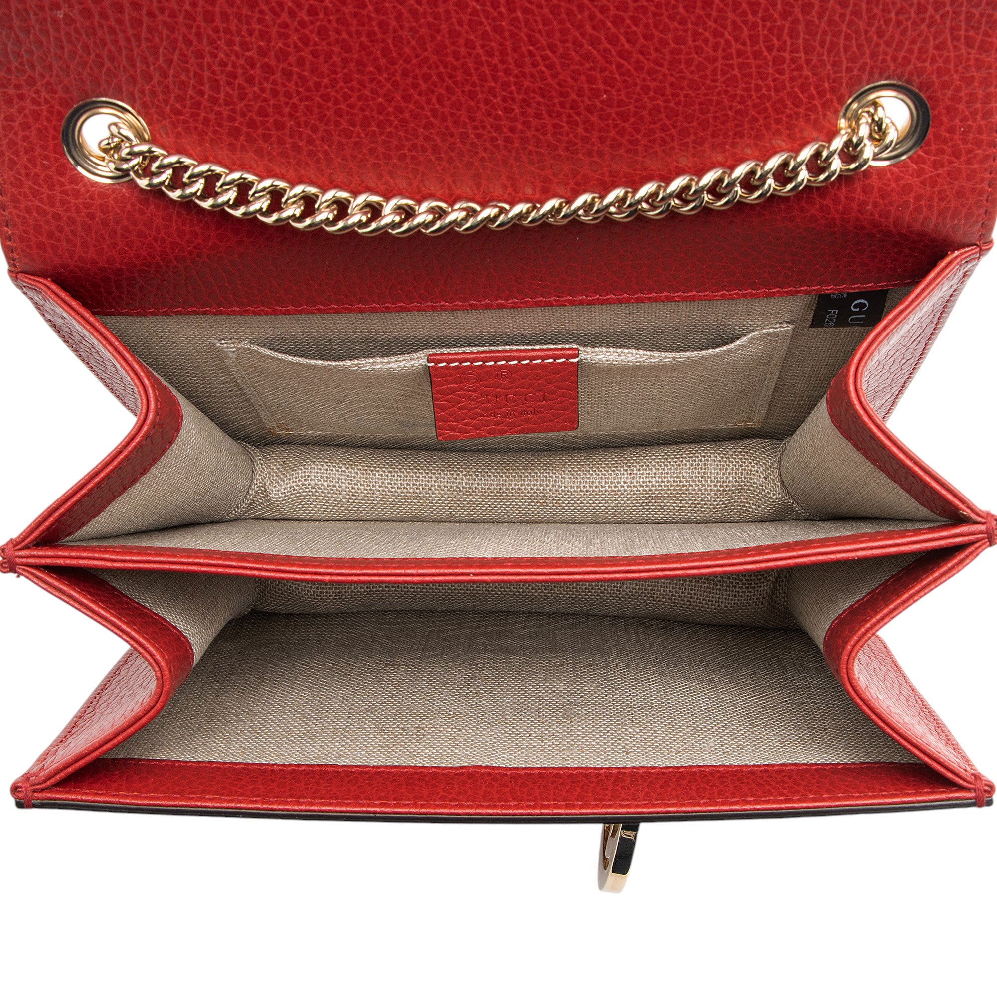 Gucci Grained Calfskin Interlocking G Small Shoulder Bag