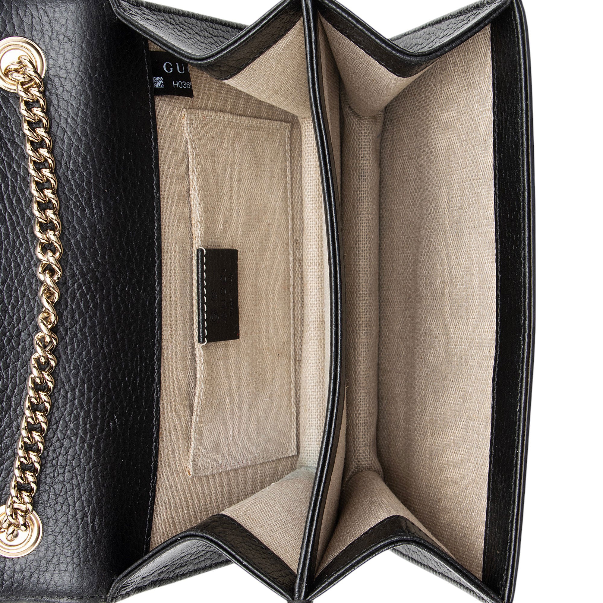 Gucci Grained Calfskin Interlocking G Small Shoulder Bag