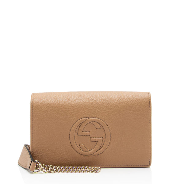 Gucci Grained Leather Soho Wallet on Chain (SHF-ipdVXC)