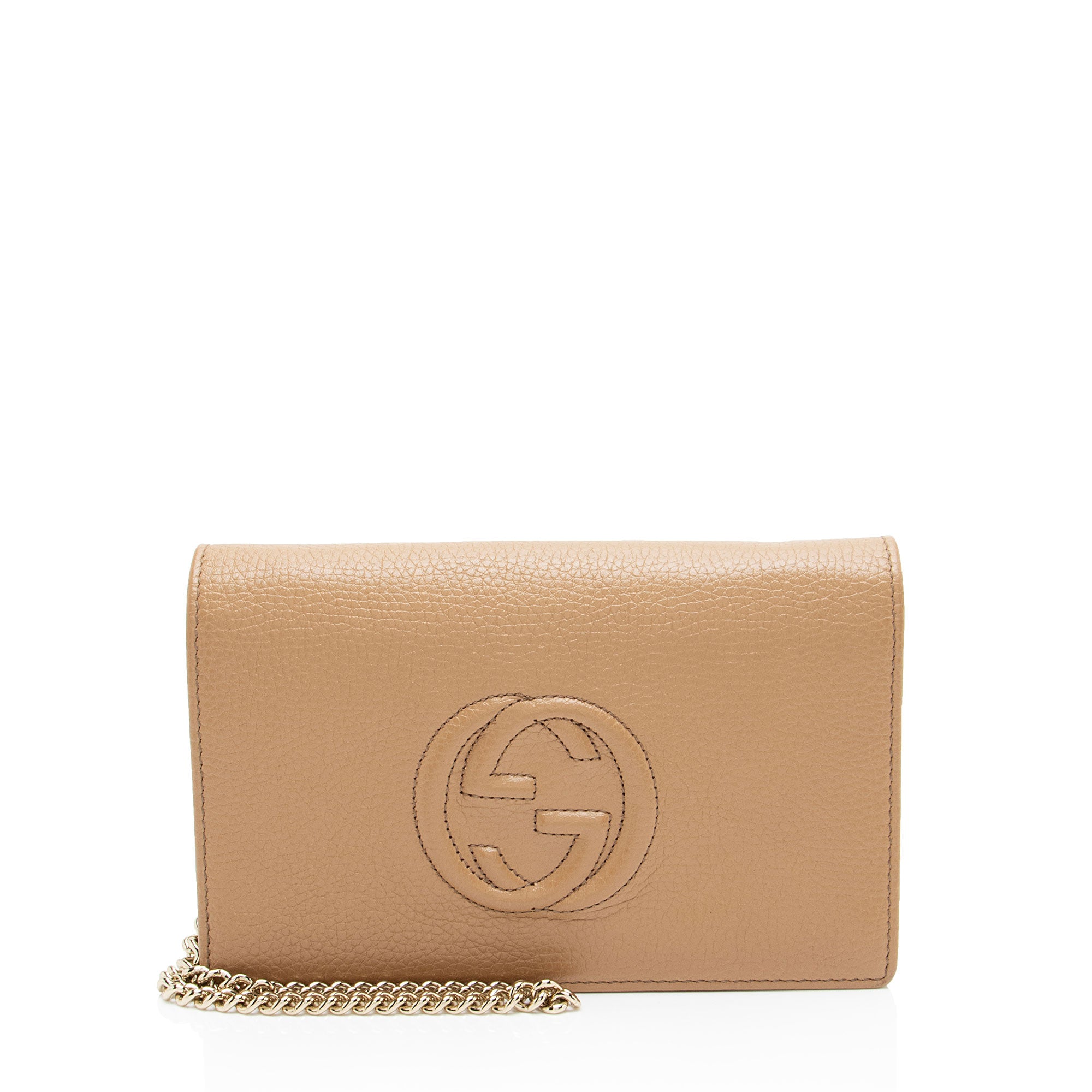 Gucci Grained Leather Soho Wallet on Chain
