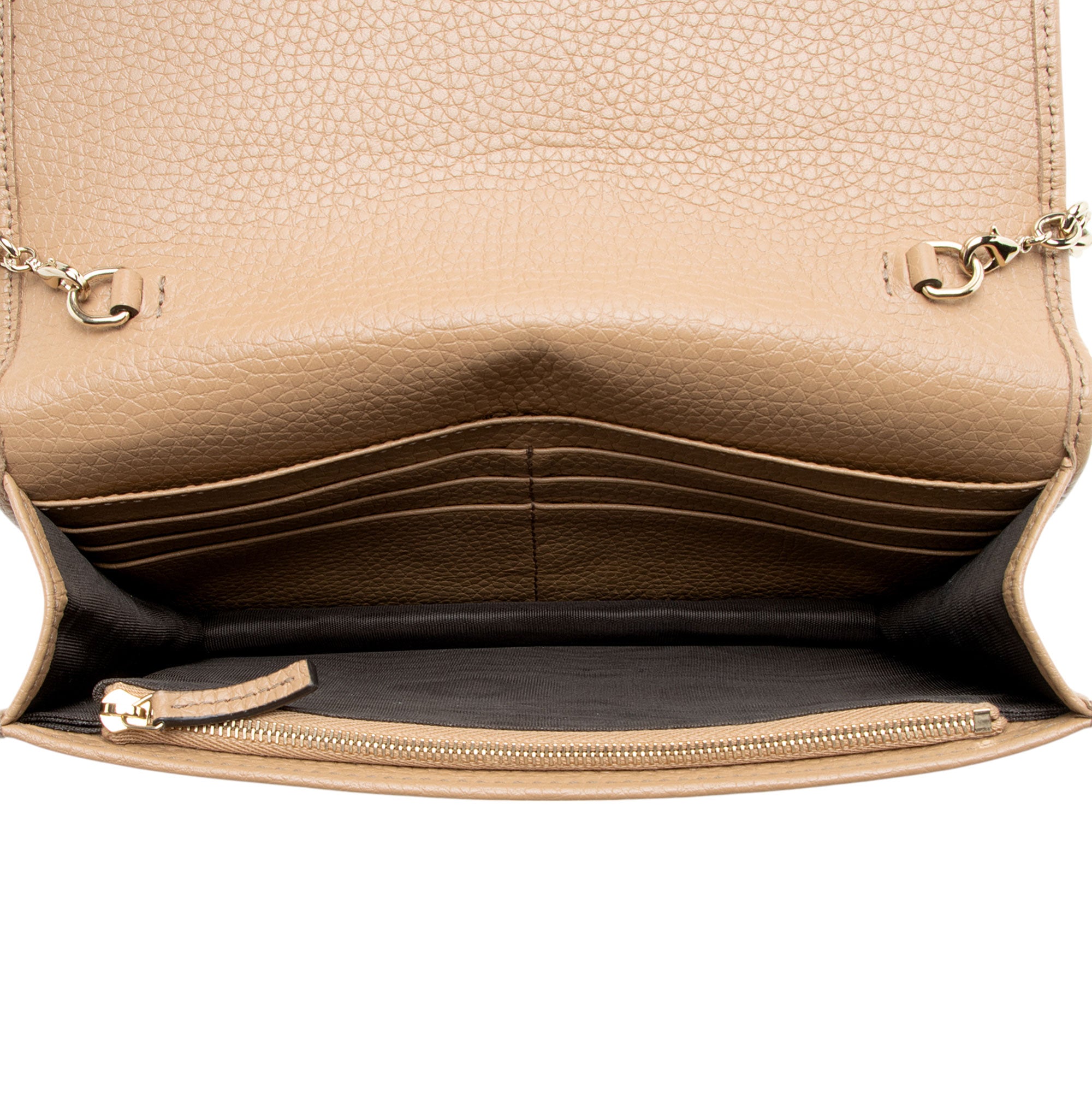 Gucci Grained Leather Soho Wallet on Chain