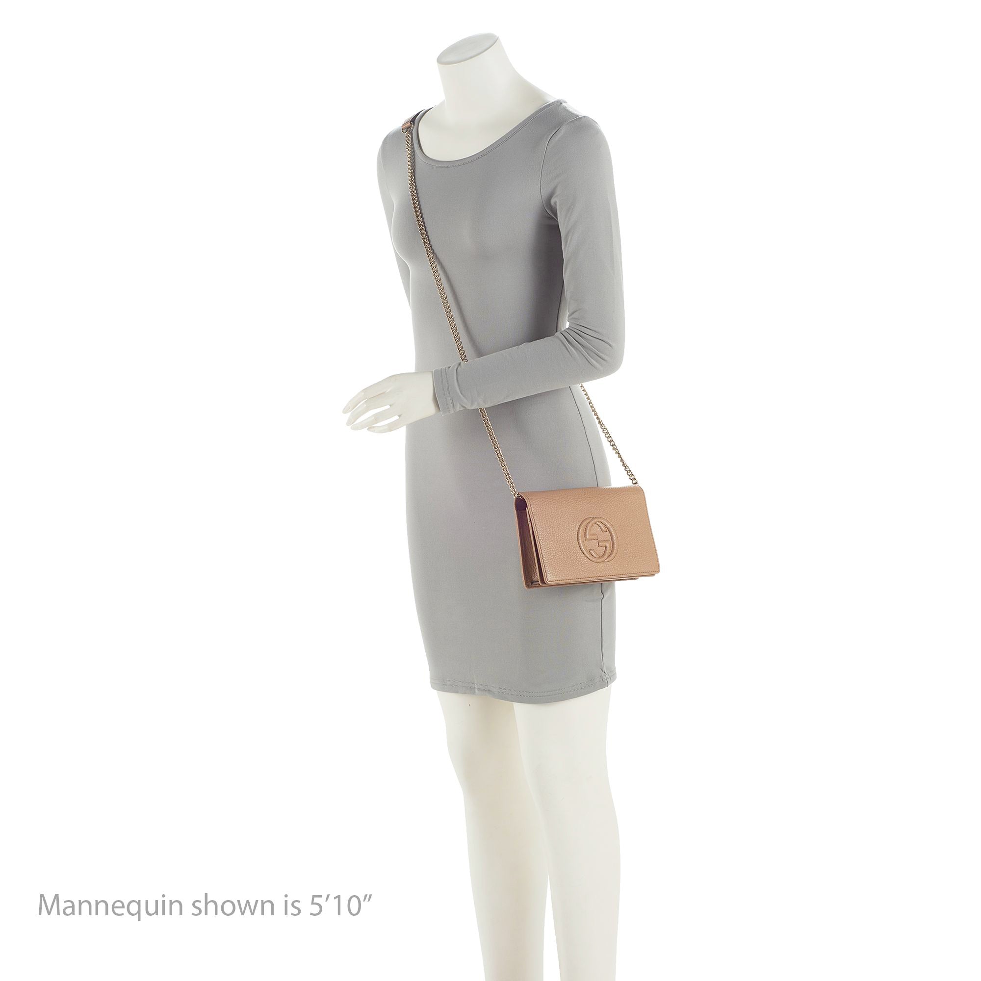 Gucci Grained Leather Soho Wallet on Chain