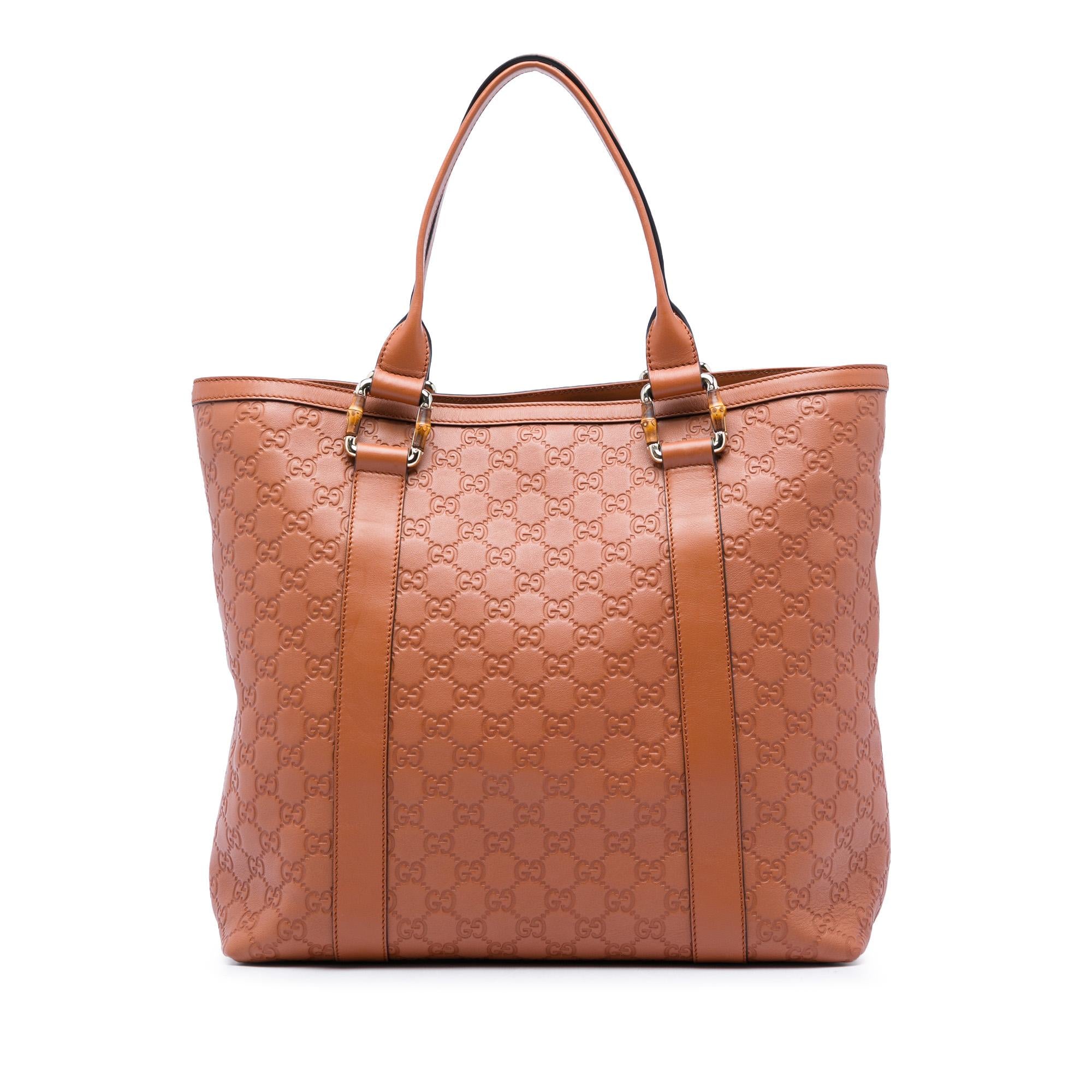 Gucci Guccissima Bamboo Shopper Tote