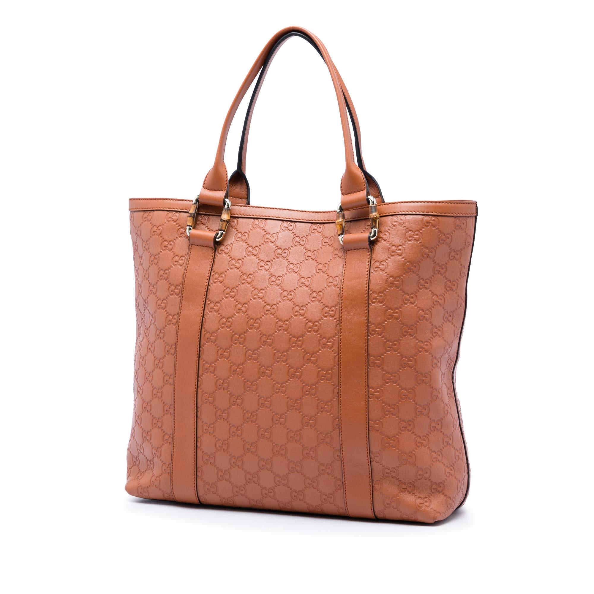 Gucci Guccissima Bamboo Shopper Tote