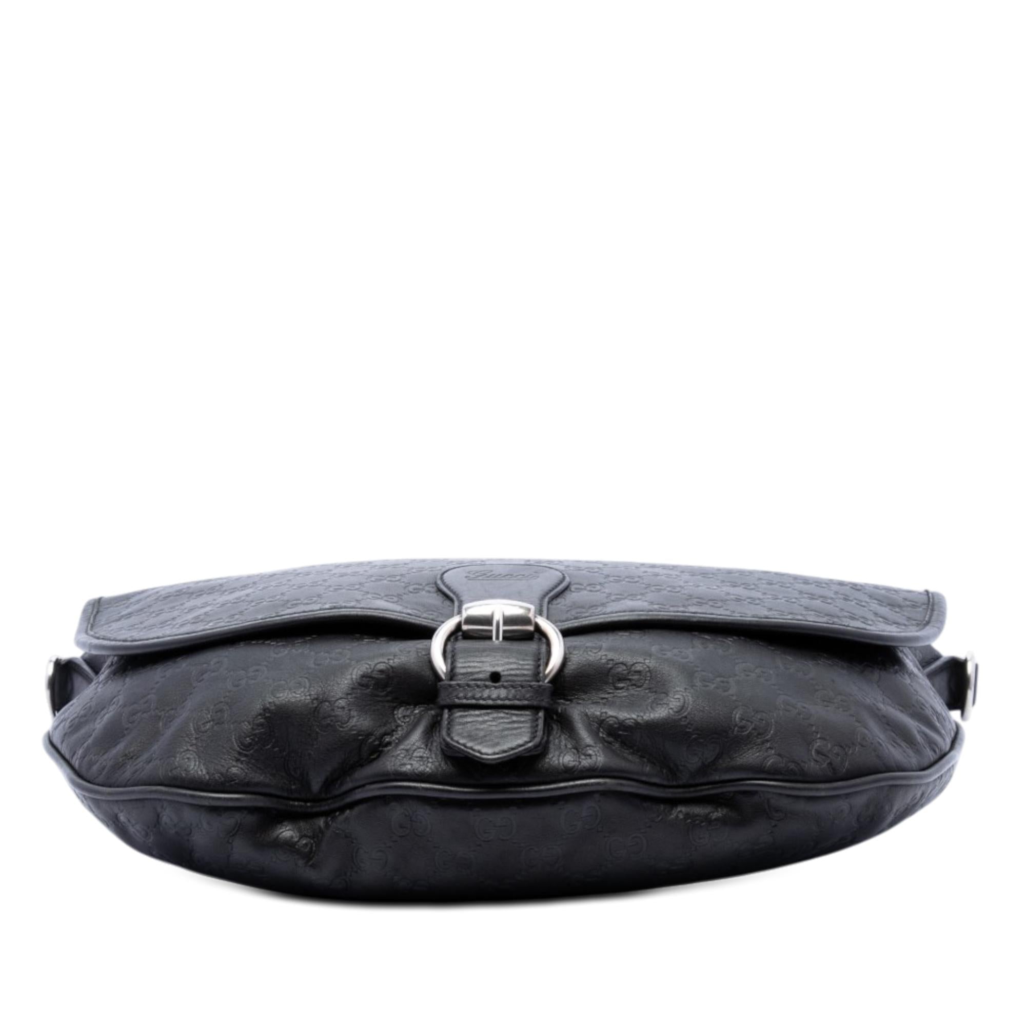Gucci Guccissima Flap Messenger Bag