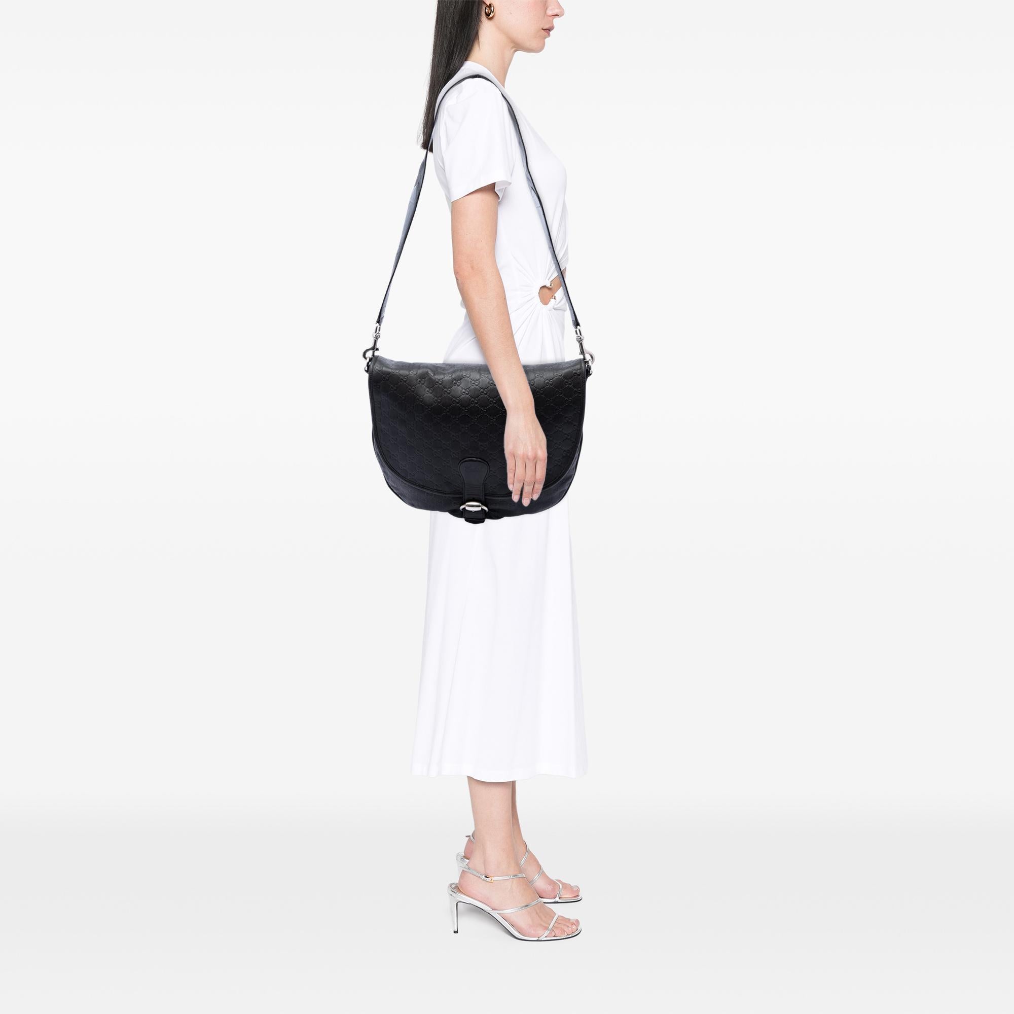 Gucci Guccissima Flap Messenger Bag