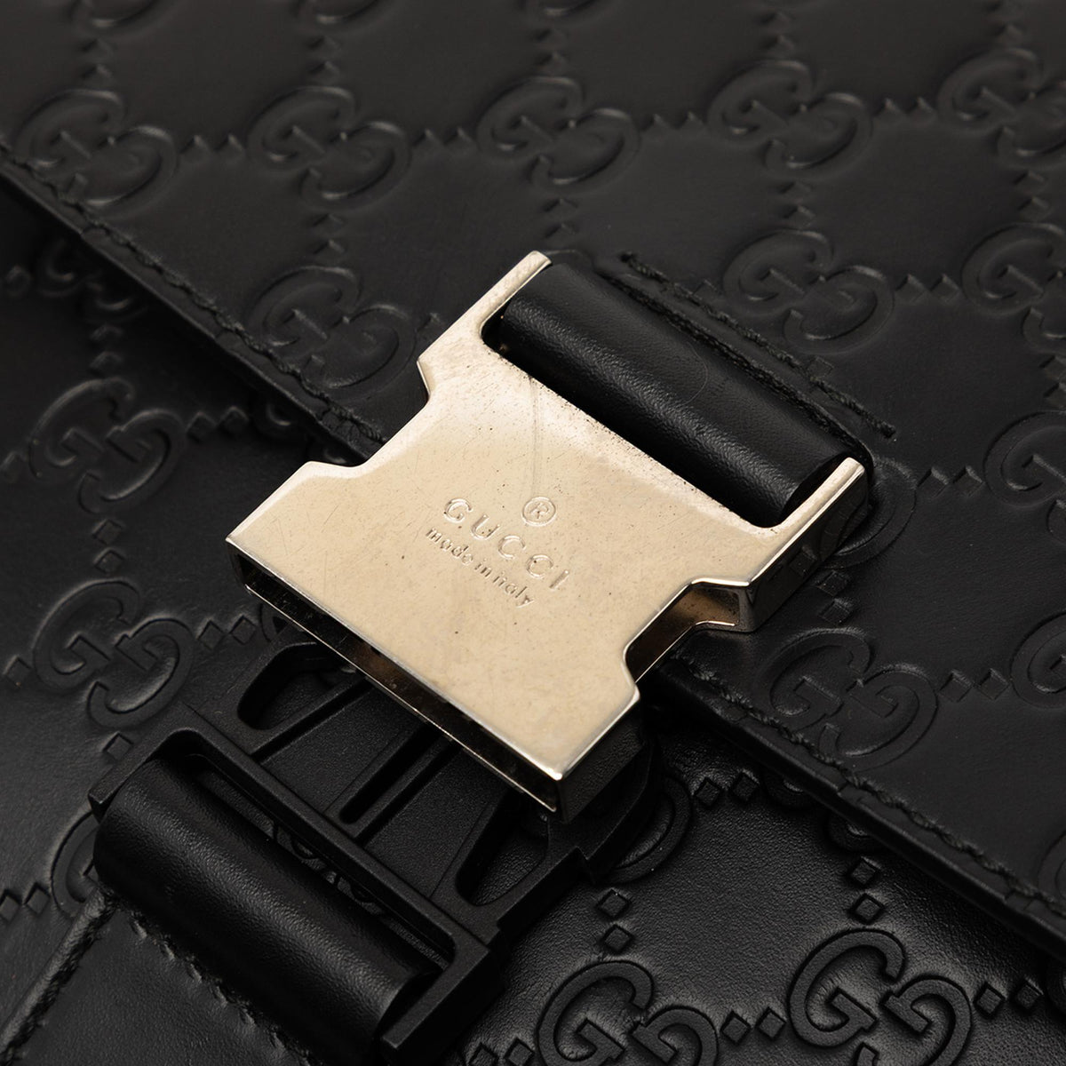 Gucci Guccissima Flap Messenger Bag