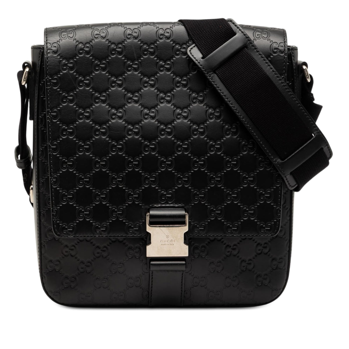 Gucci Guccissima Flap Messenger Bag