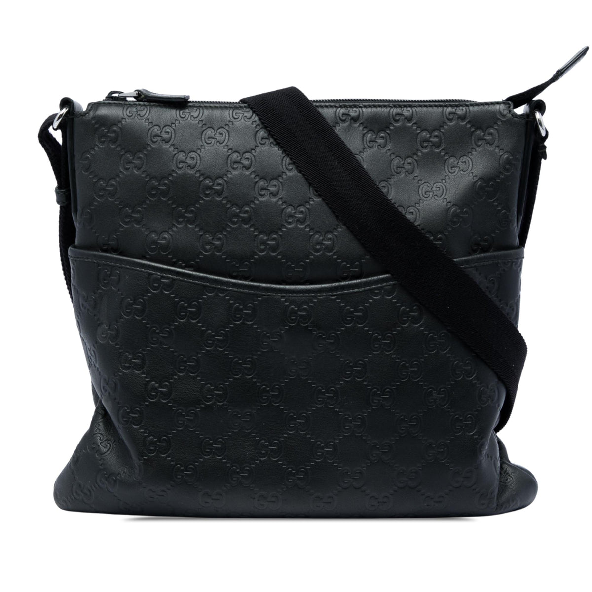 Gucci Guccissima Flat Messenger Bag